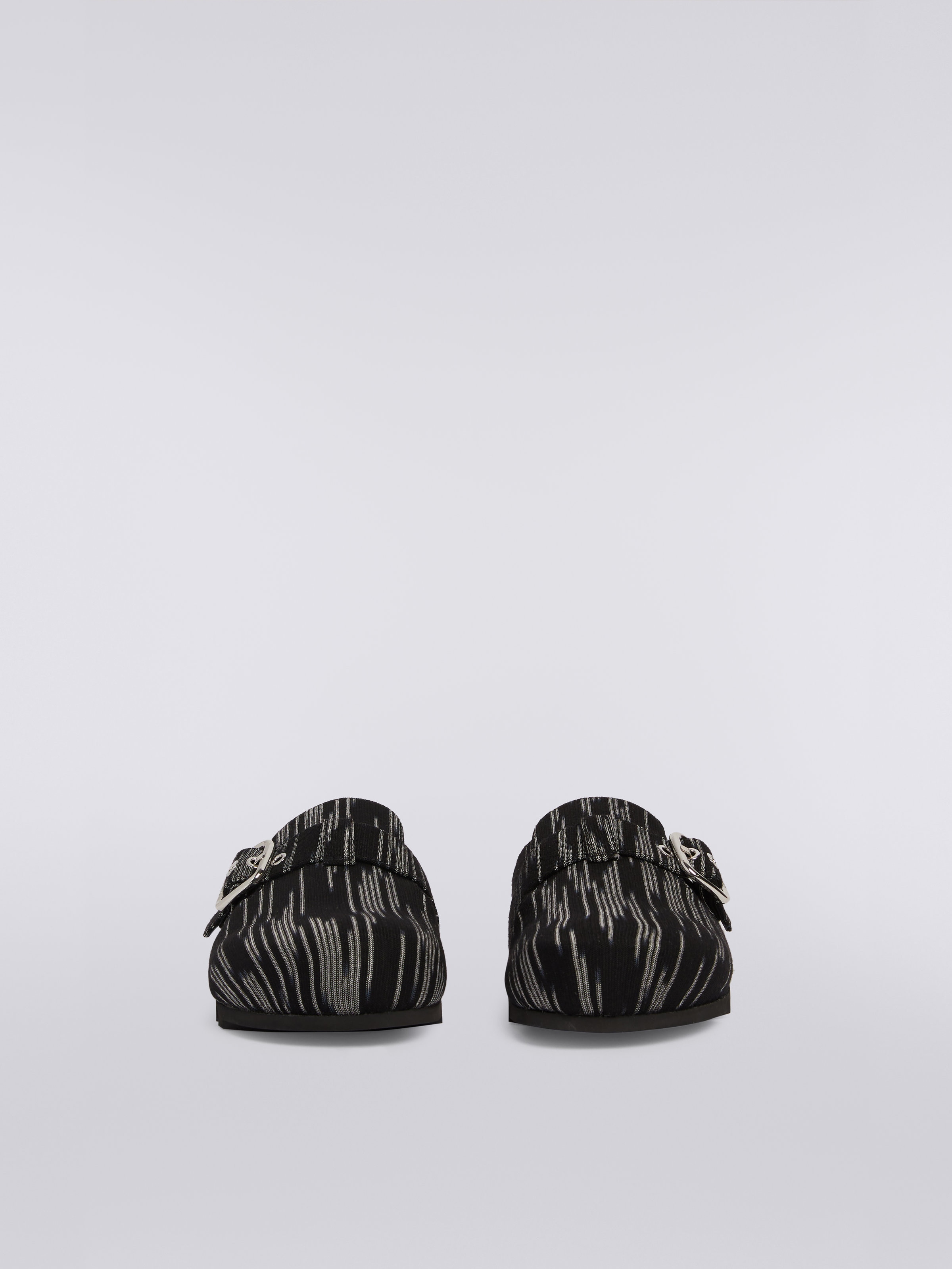 Sabot en tissu flammé, Noir & Blanc - 2
