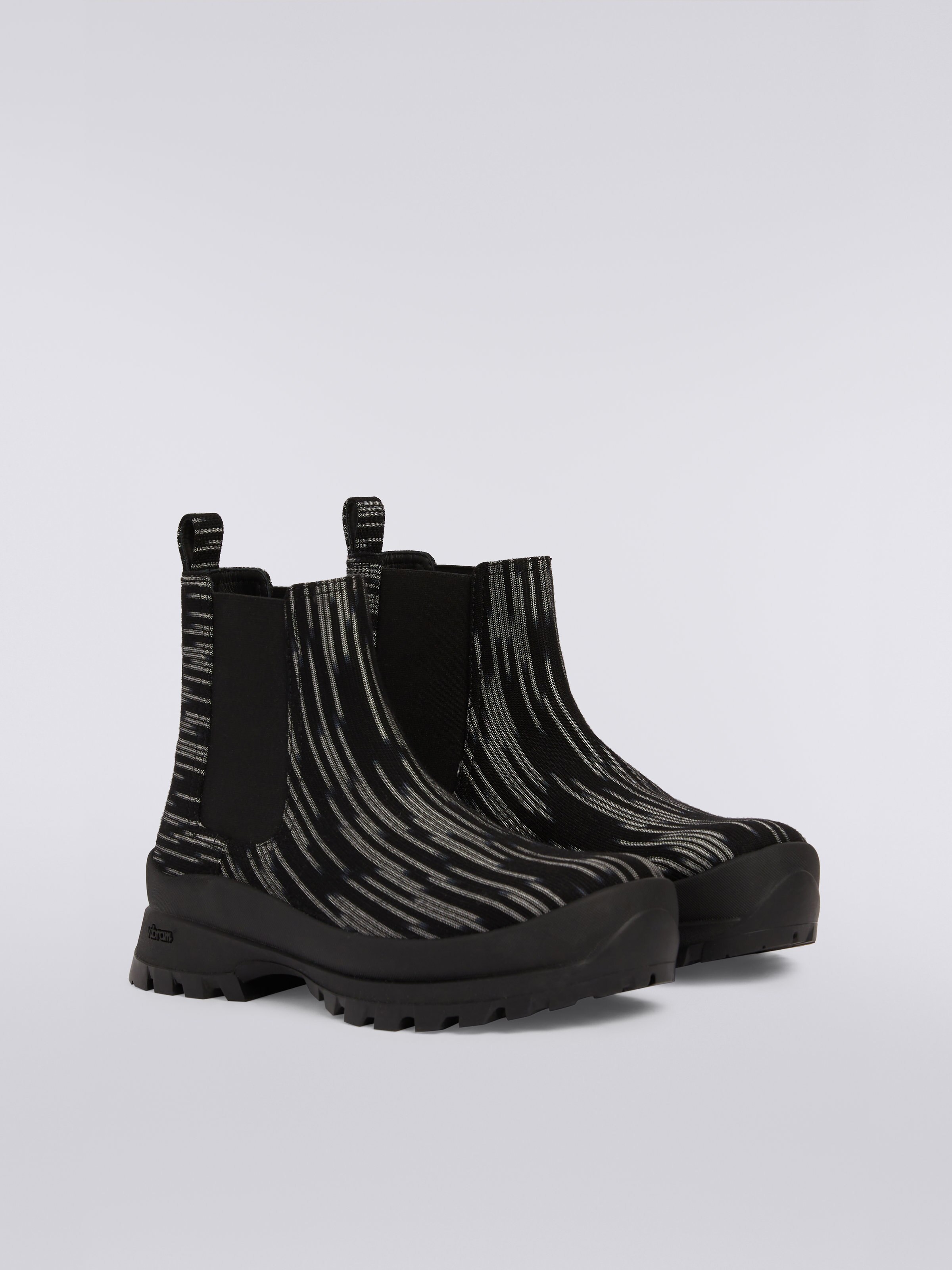 Black fabric 2024 ankle boots