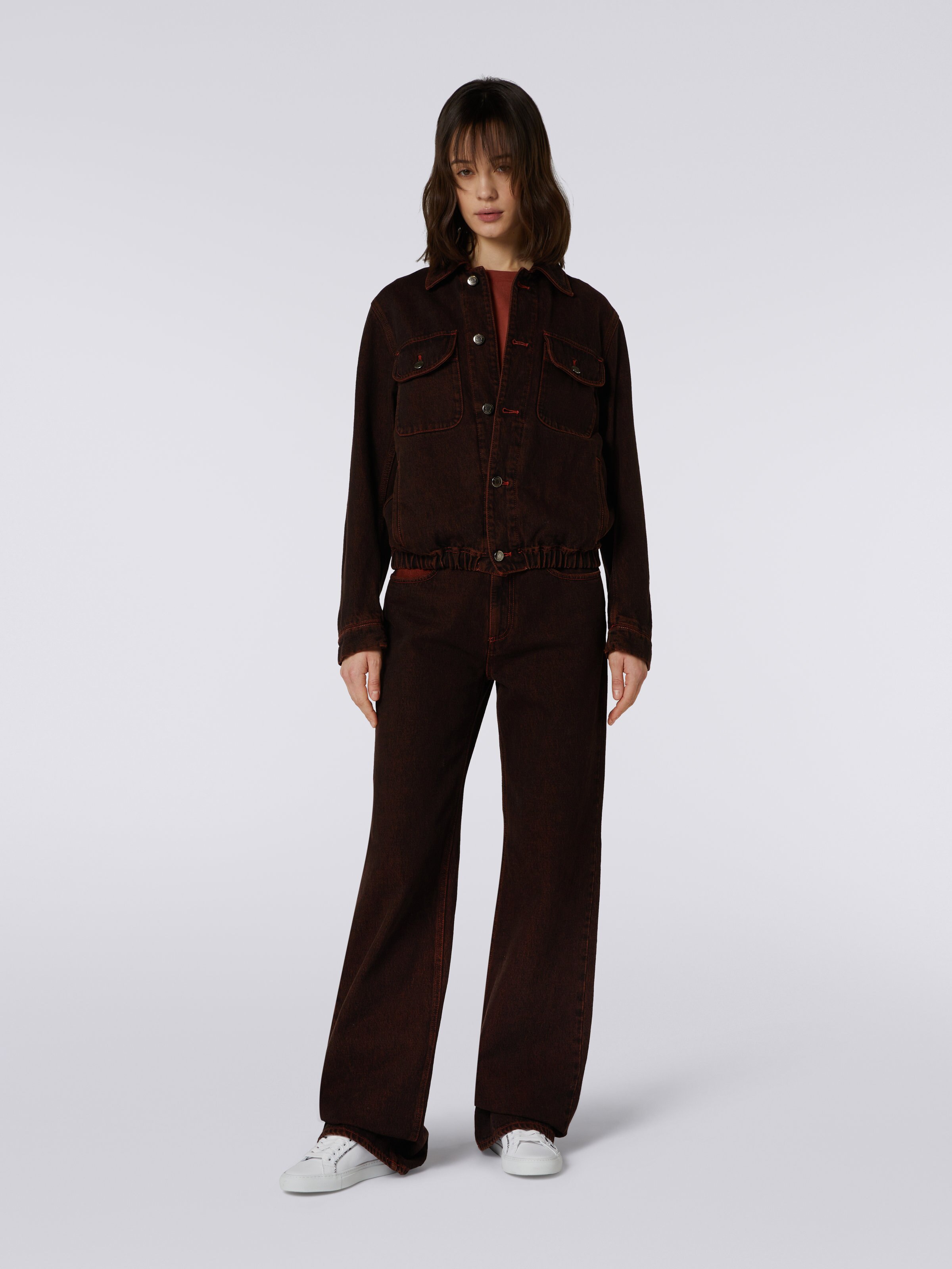 Giubbotto in denim, Ruggine - 1