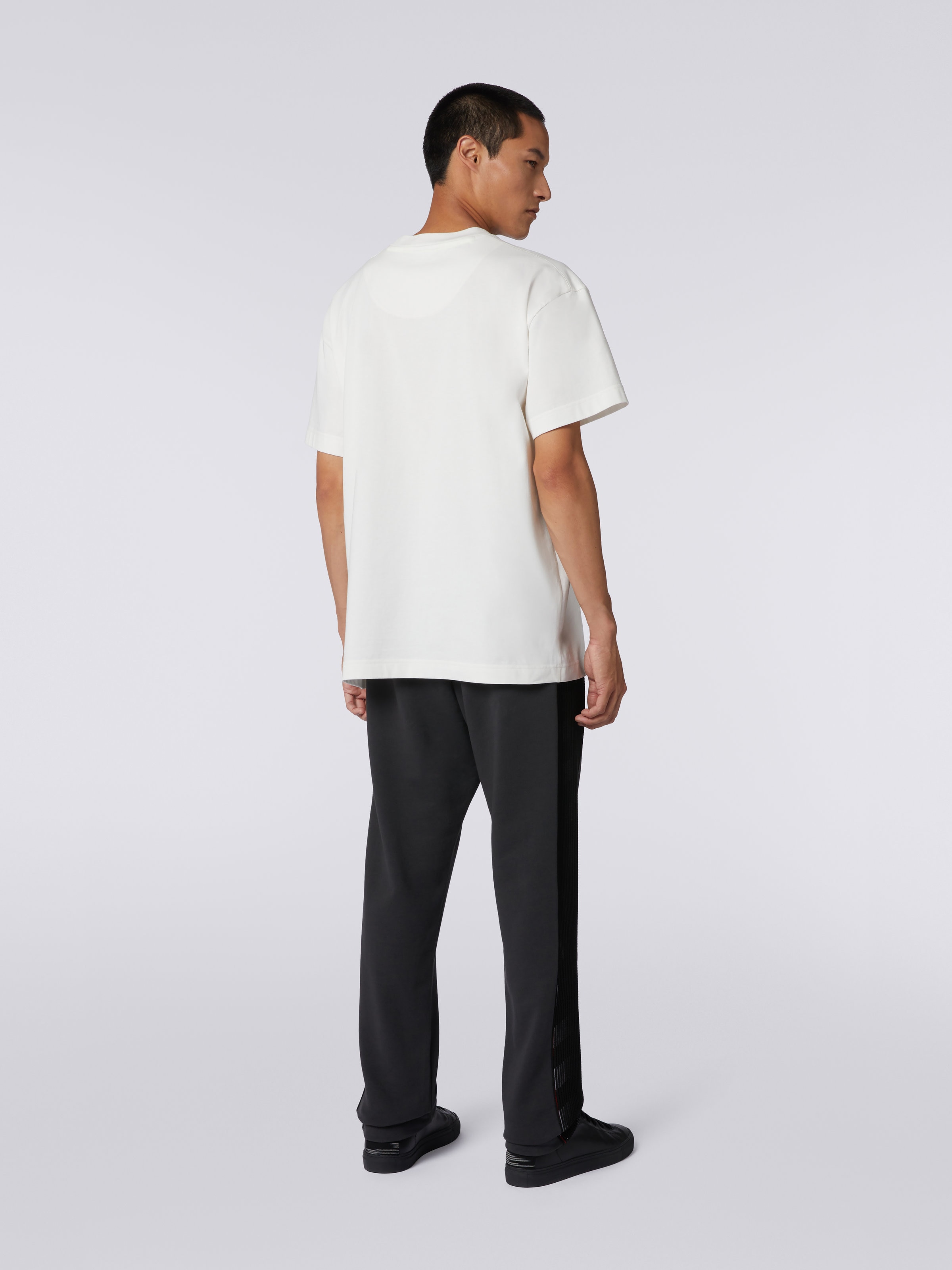 T-shirt en coton à col ras du cou avec logo en collaboration avec Mike Maignan, Blanc - 3