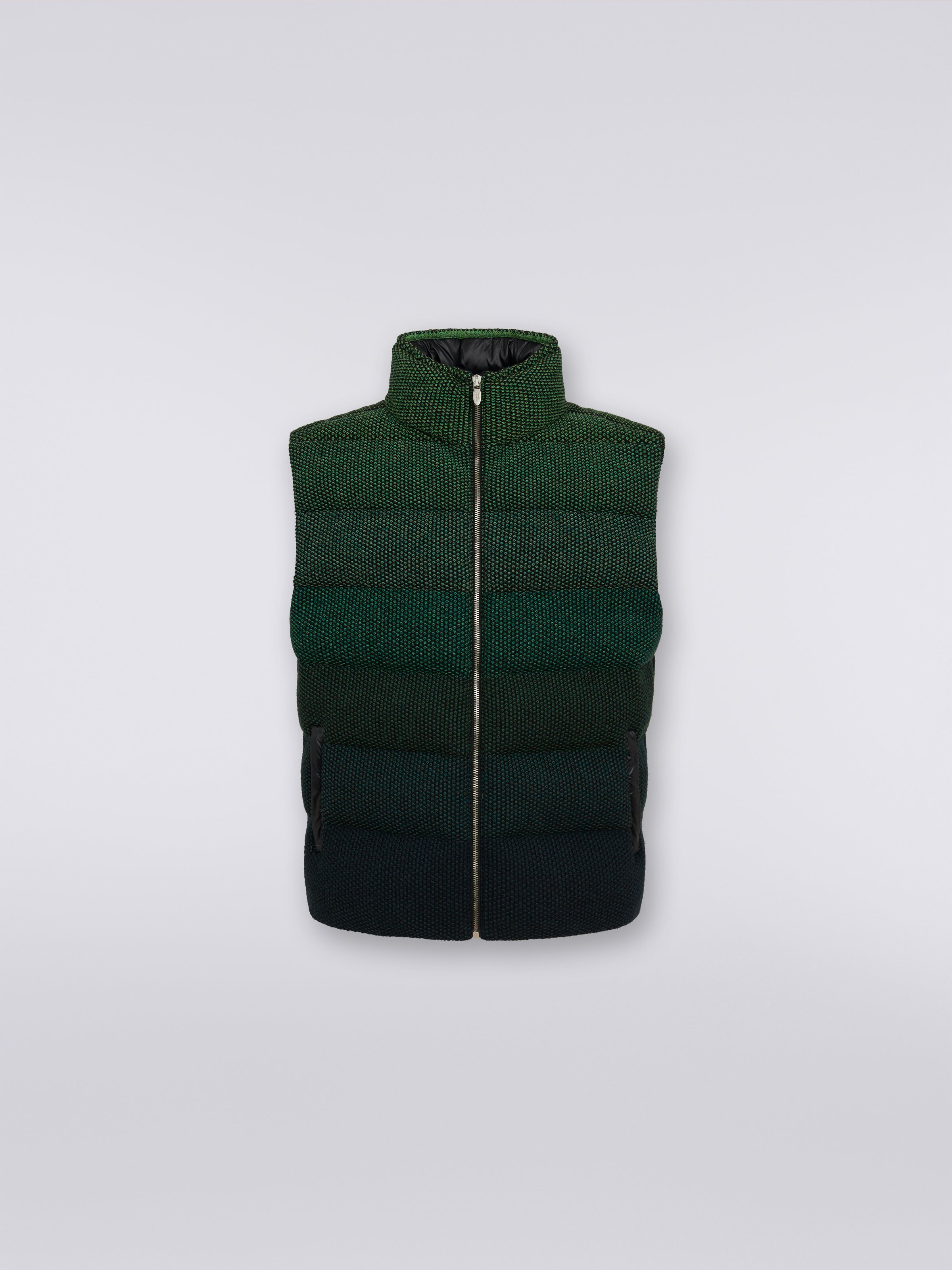 Dégradé padded gilet, Green - 0