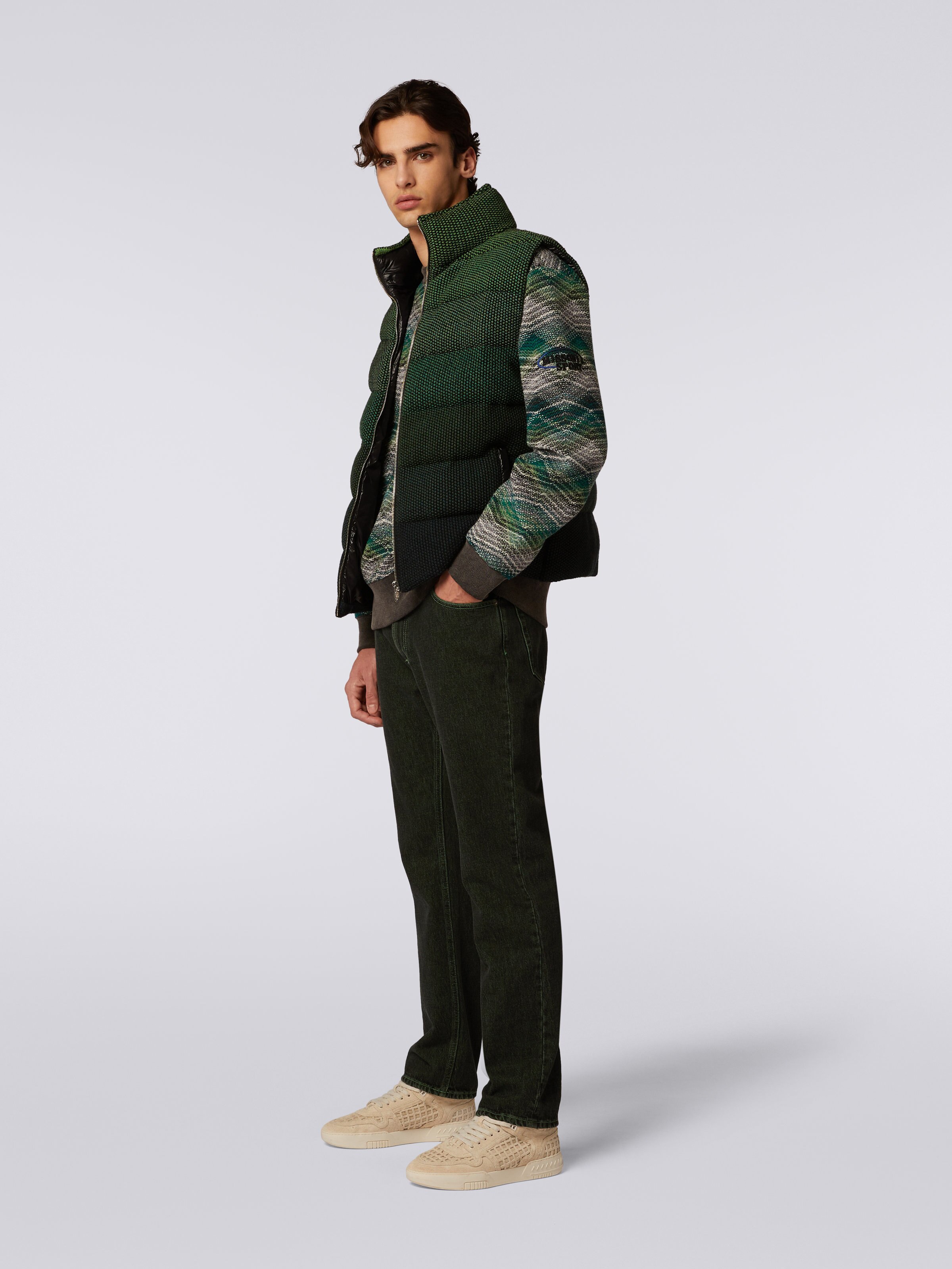 Dégradé padded gilet, Green - 2