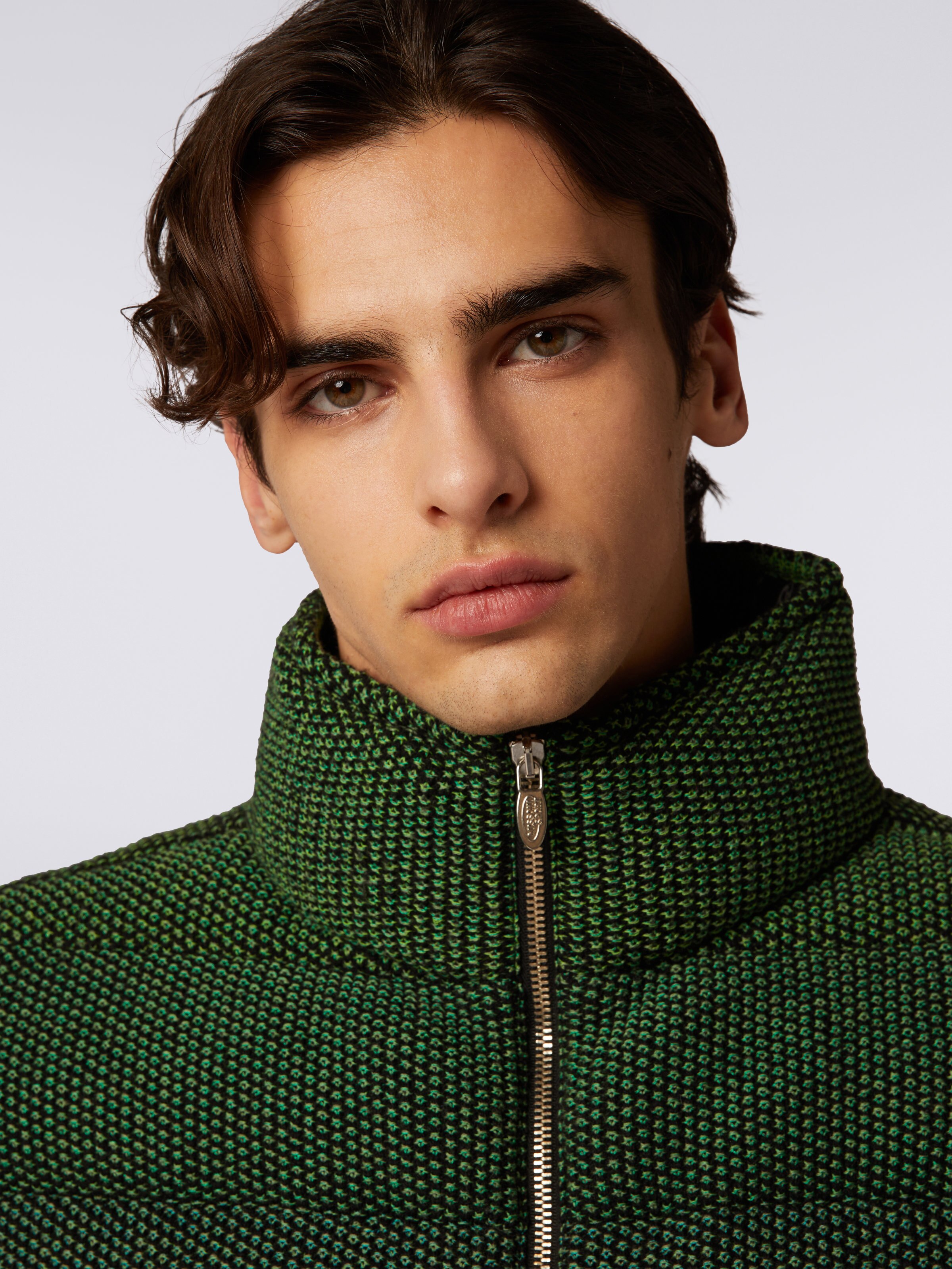 Dégradé padded gilet, Green - 4