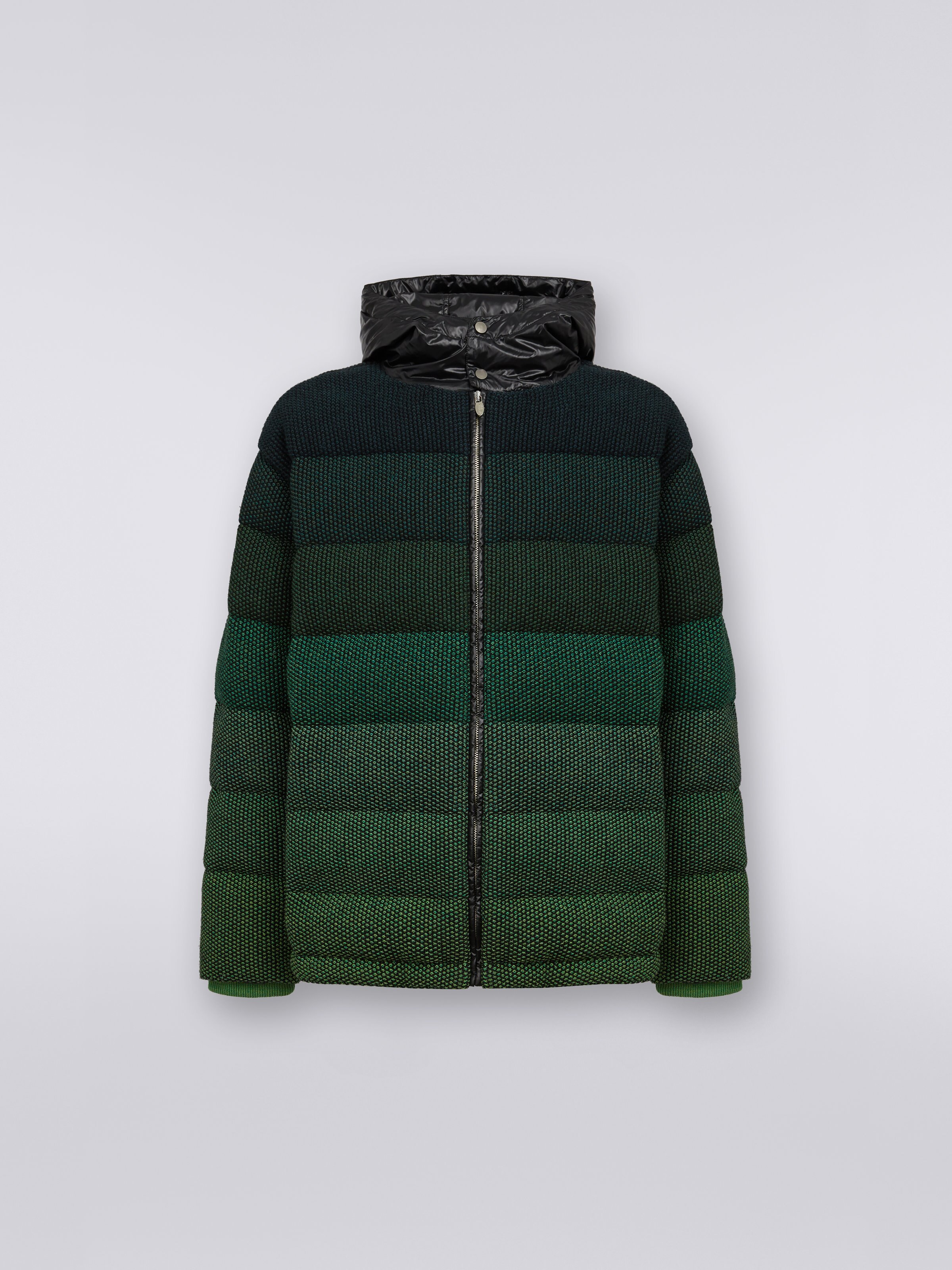 Dégradé padded bomber jacket, Green - 0