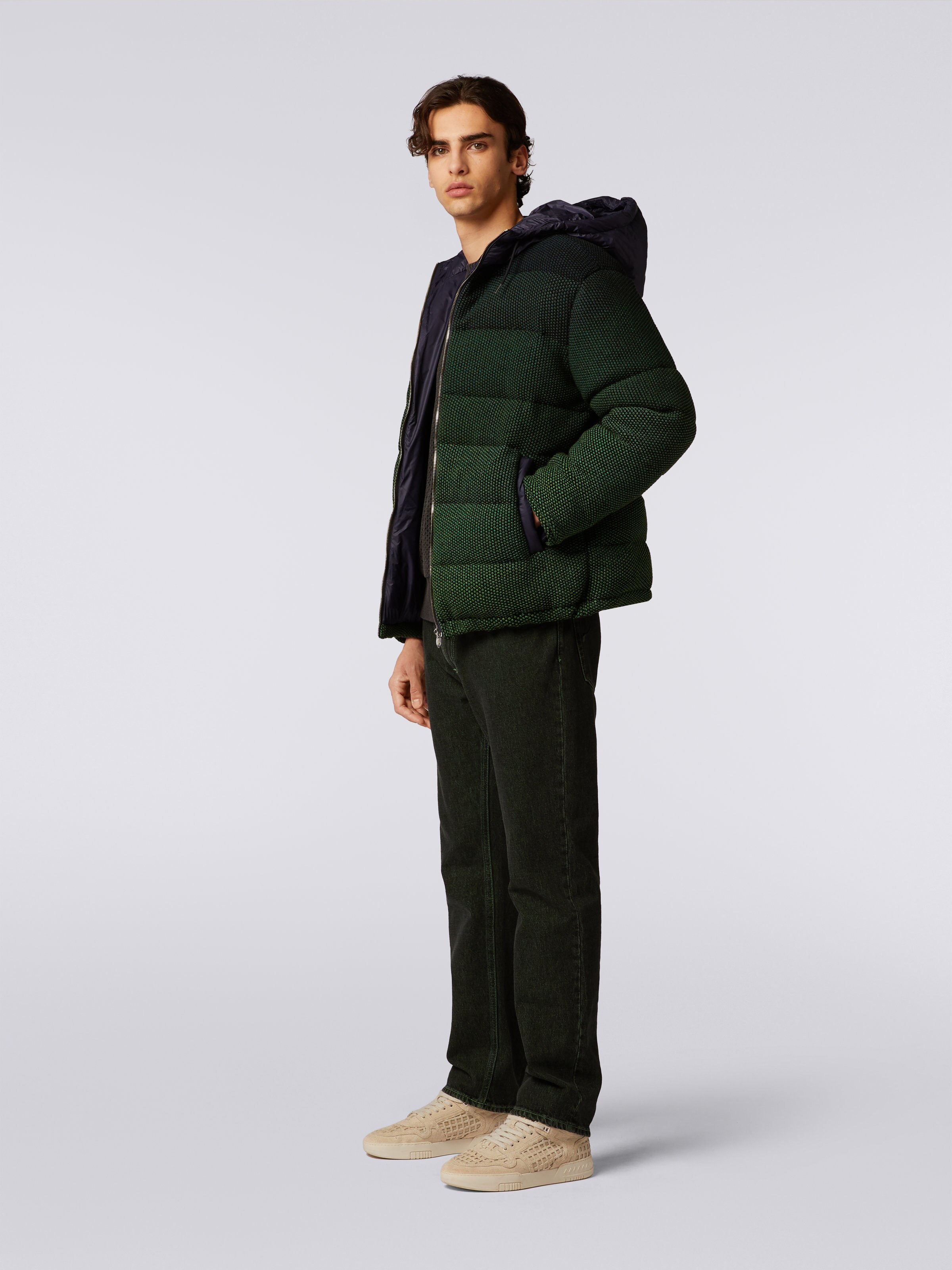 Dégradé padded bomber jacket, Green - 2
