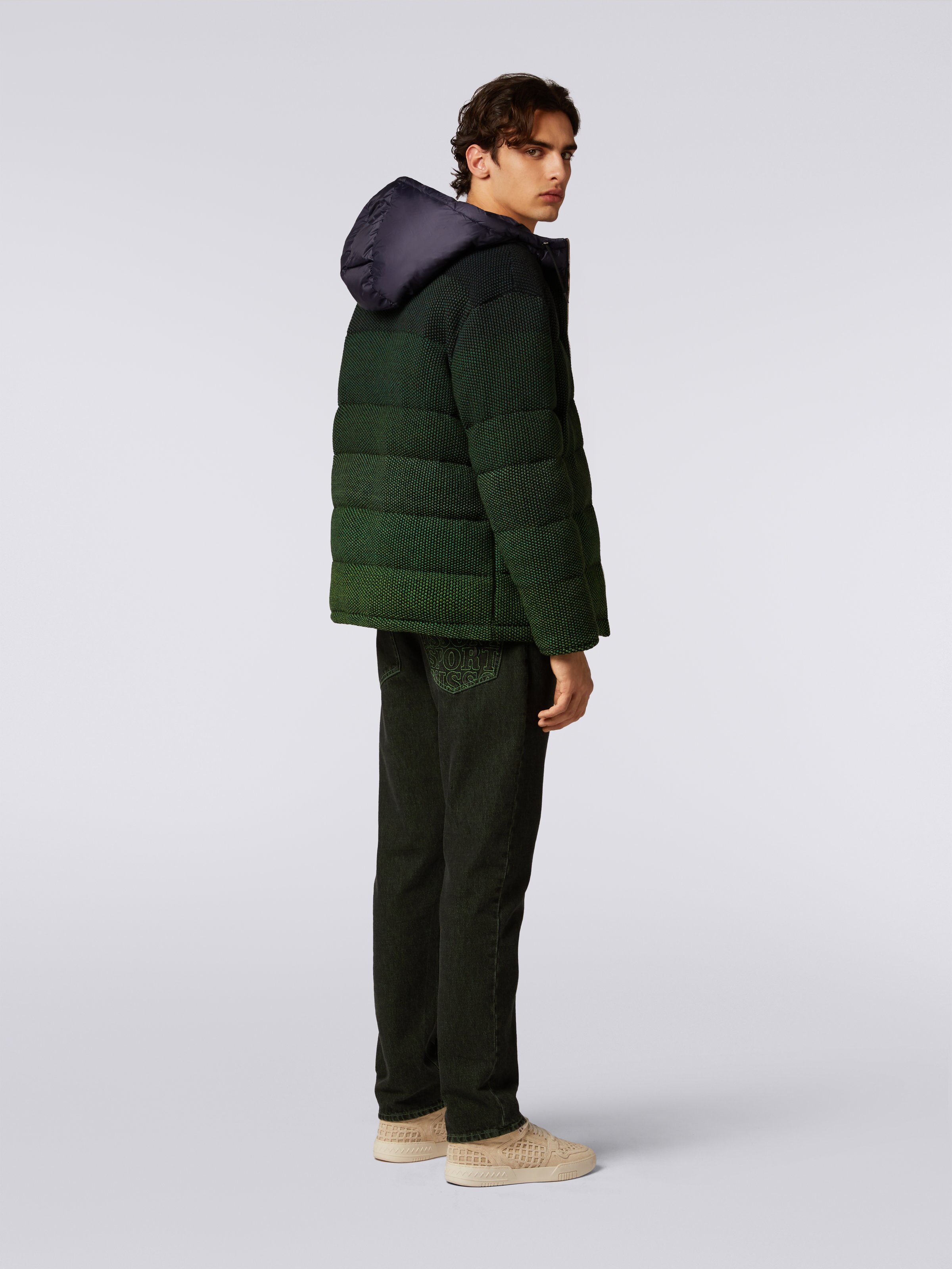 Dégradé padded bomber jacket, Green - 3
