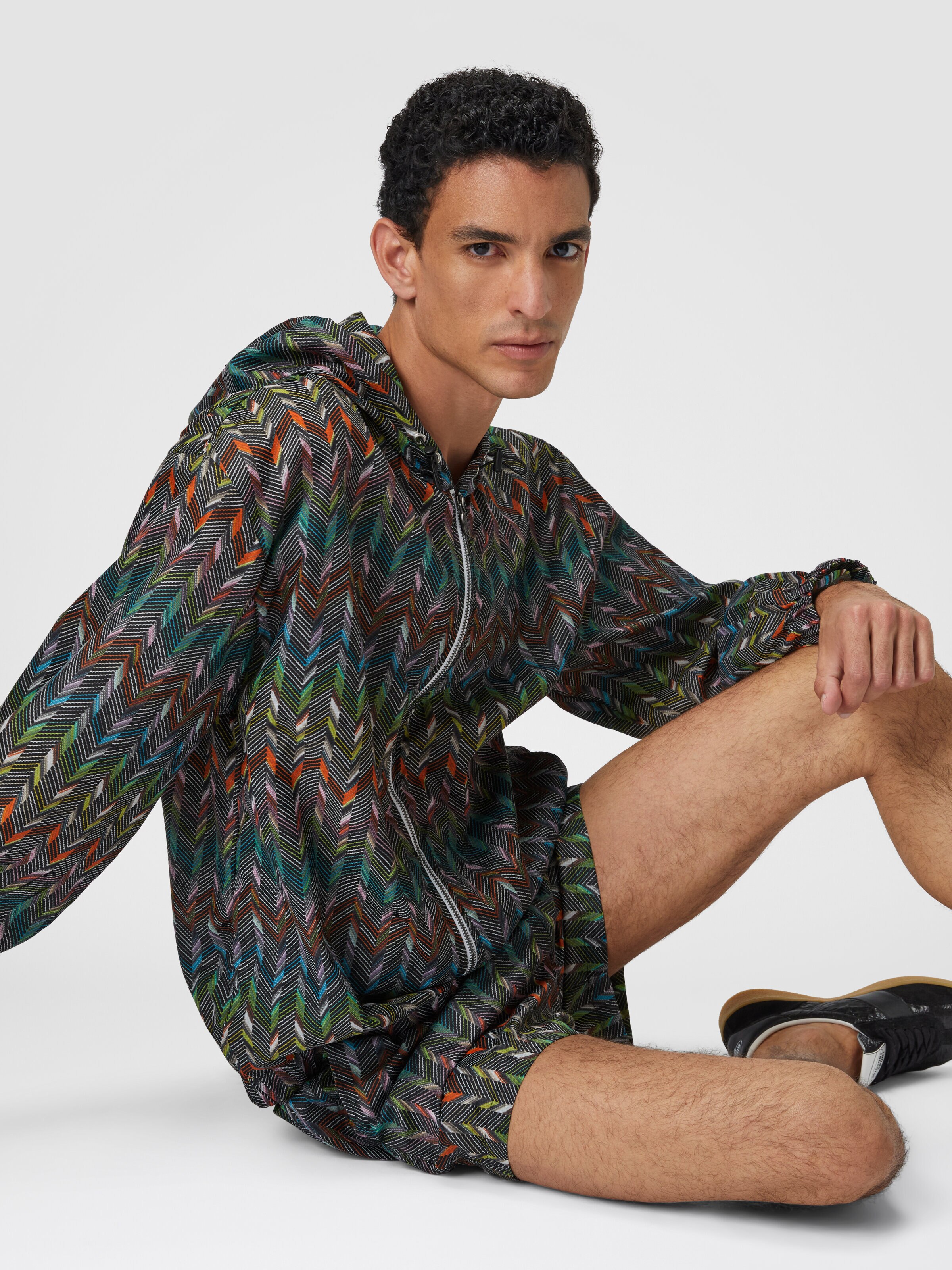 ウィンドブレーカー ナイロン プリント ロゴ入り マルチカラー | Missoni