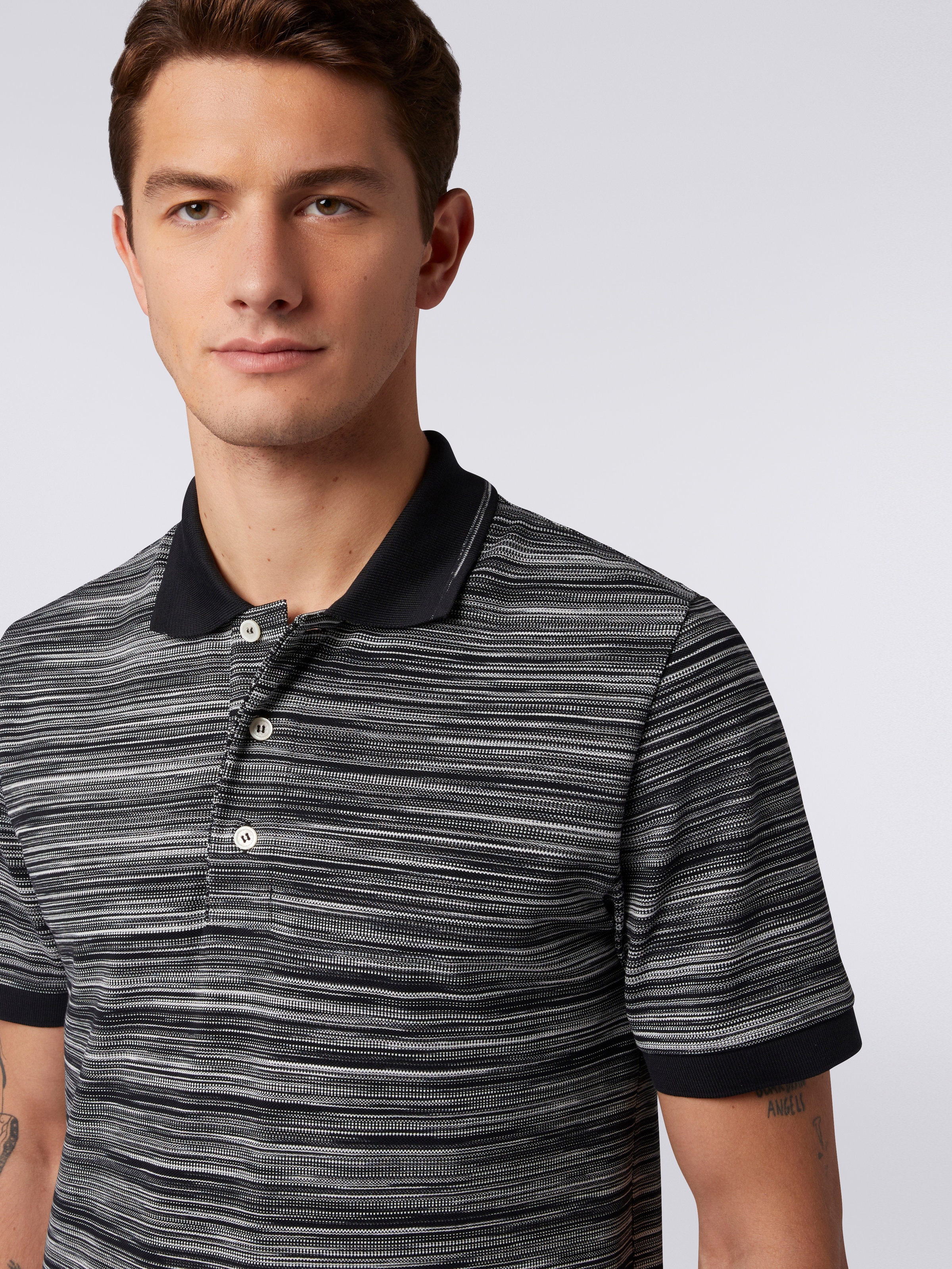 missoni striped polo