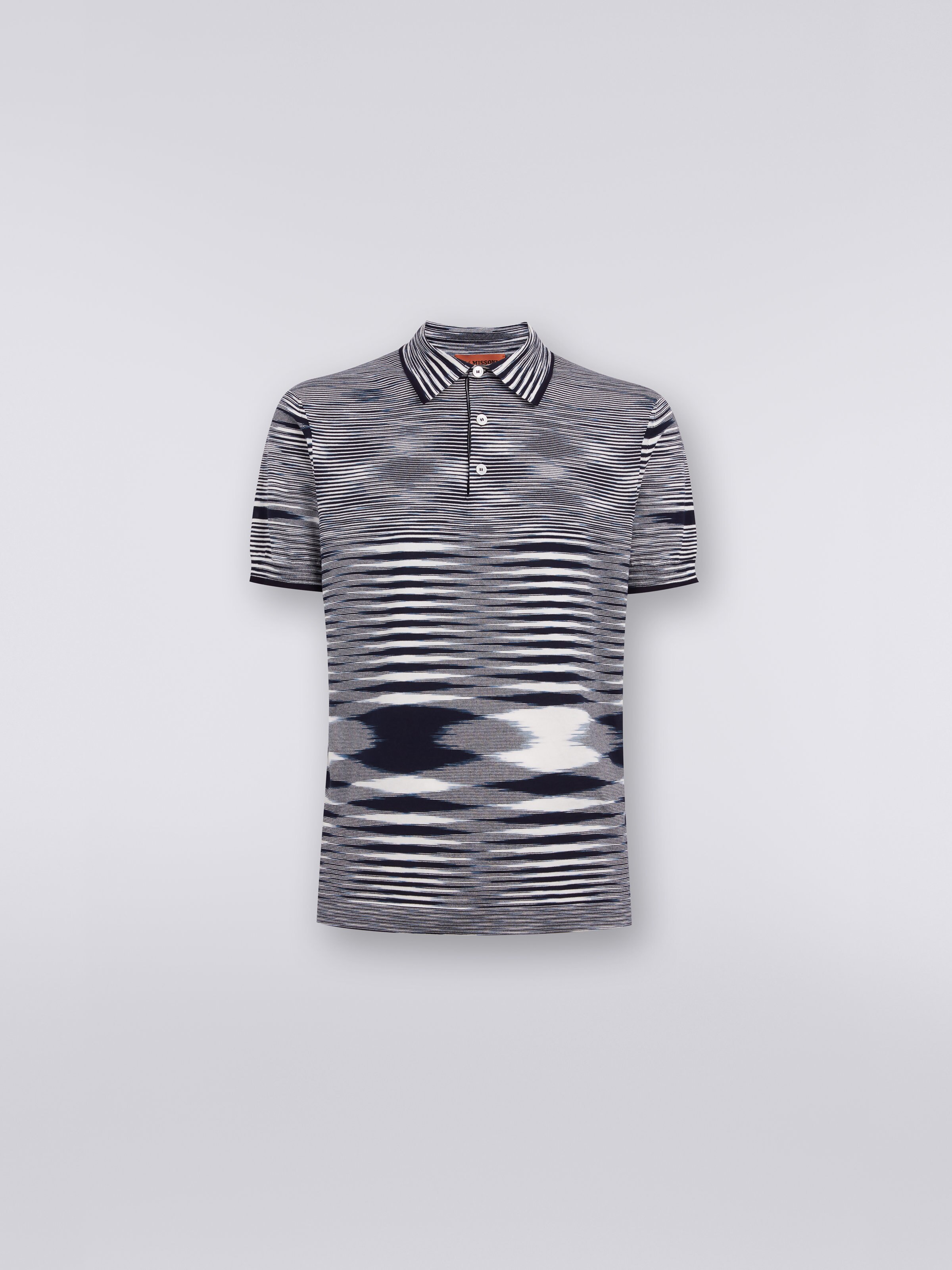 Slub cotton polo shirt, Multicoloured  - 0