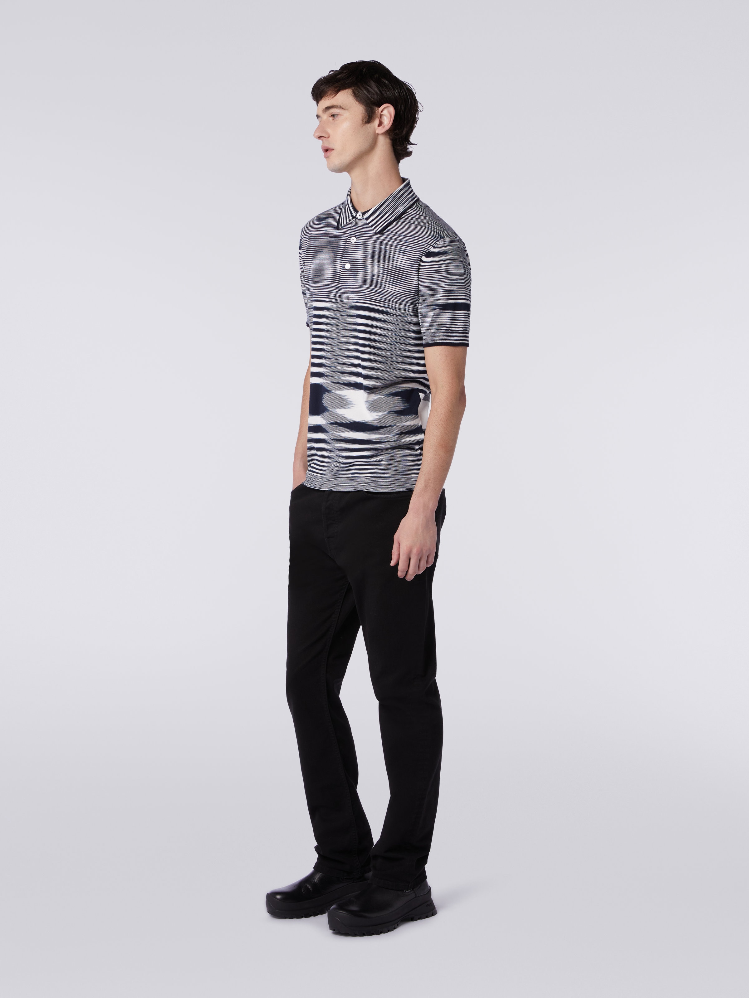 Slub cotton polo shirt, Multicoloured  - 2