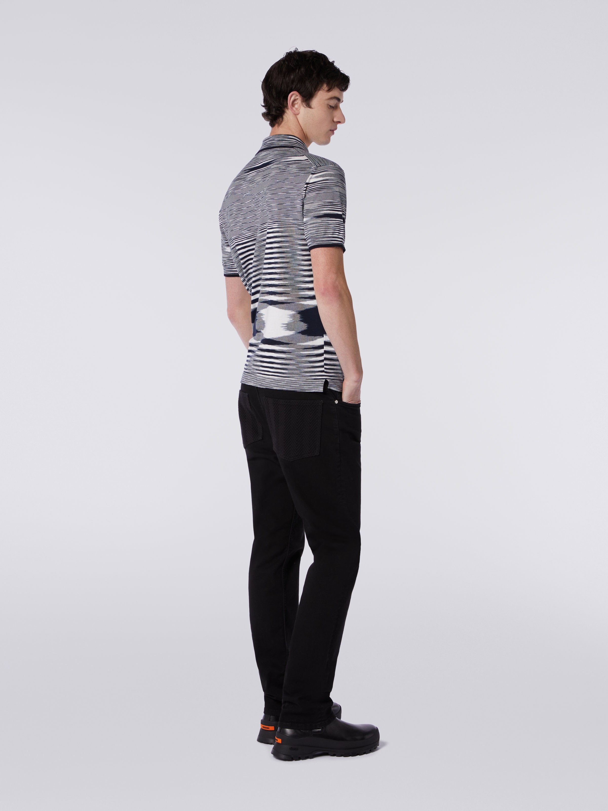 Slub cotton polo shirt, Multicoloured  - 3