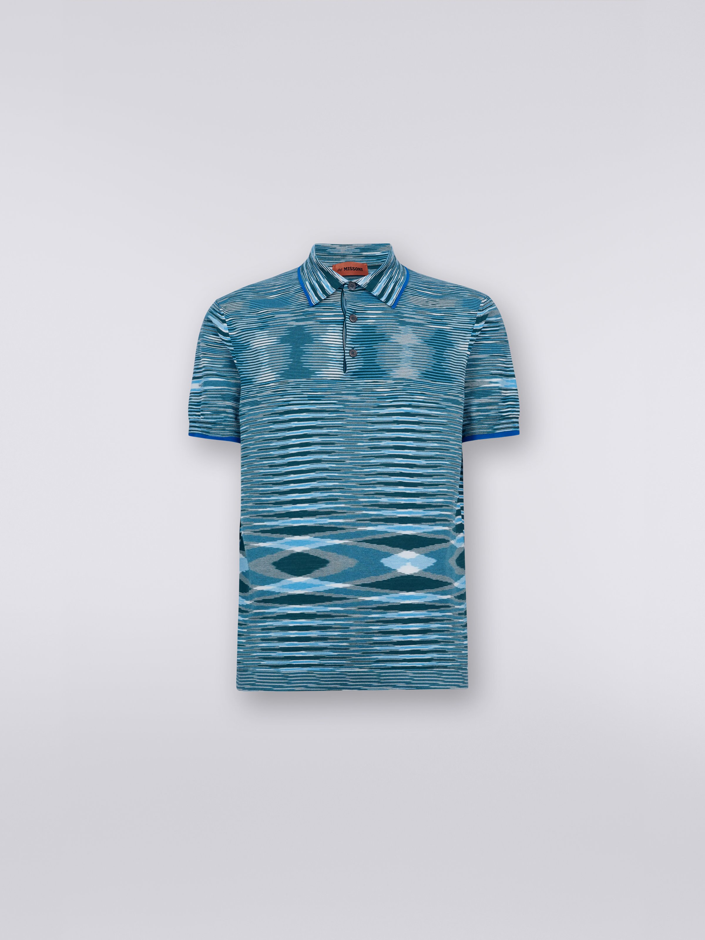 Slub cotton polo shirt, Multicoloured  - 0