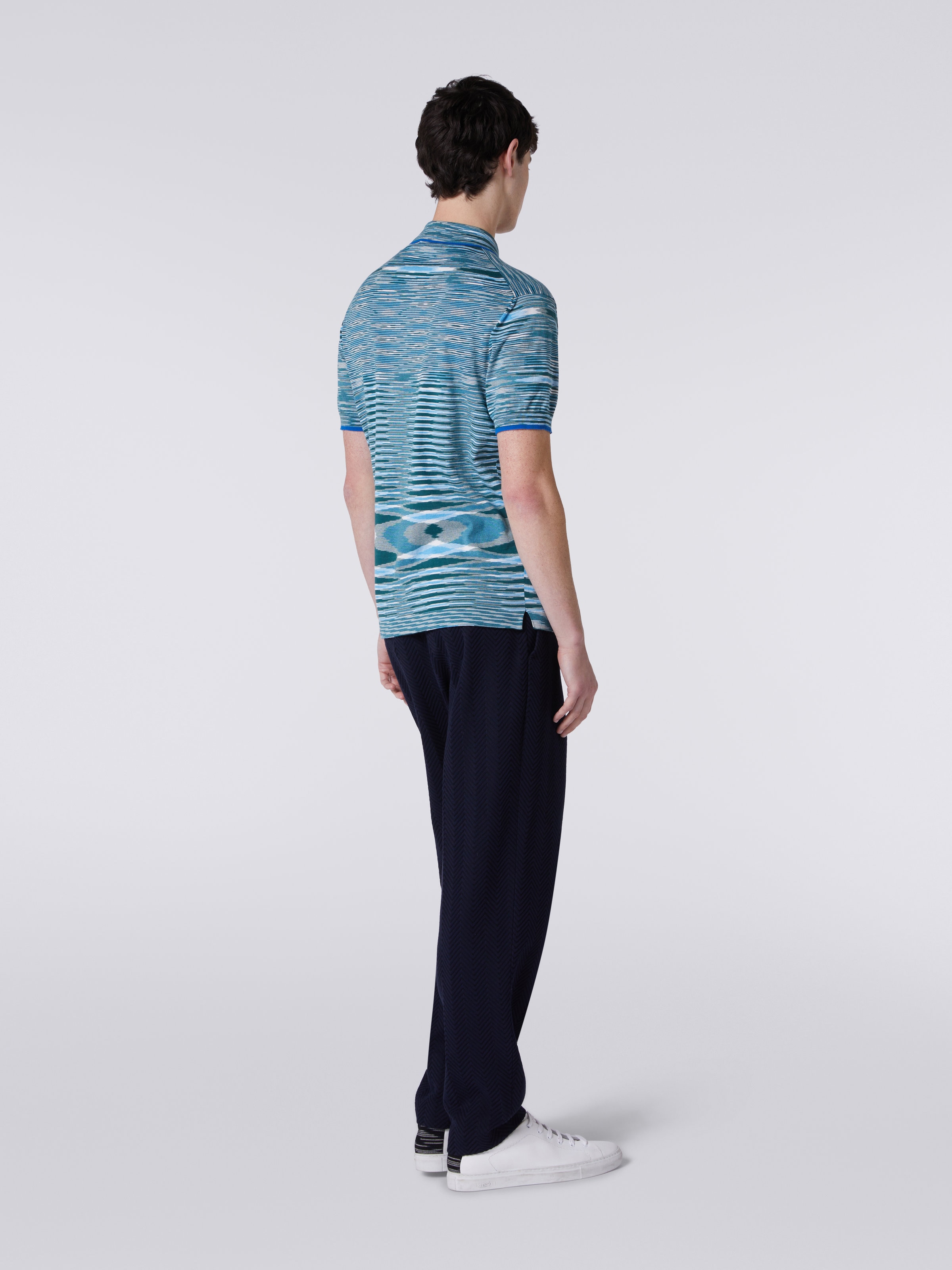 Slub cotton polo shirt, Multicoloured  - 3