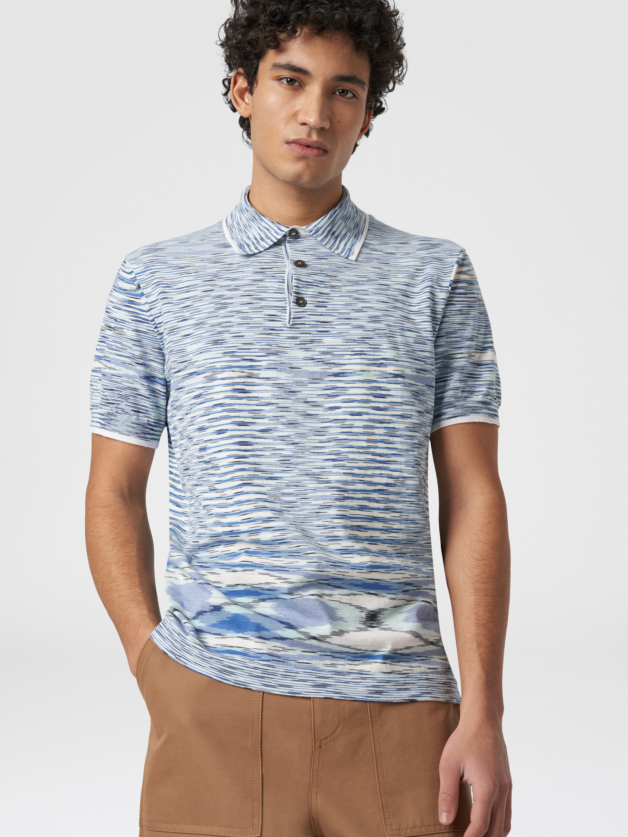 Polo de algodón flameado, Multicolor  - 3