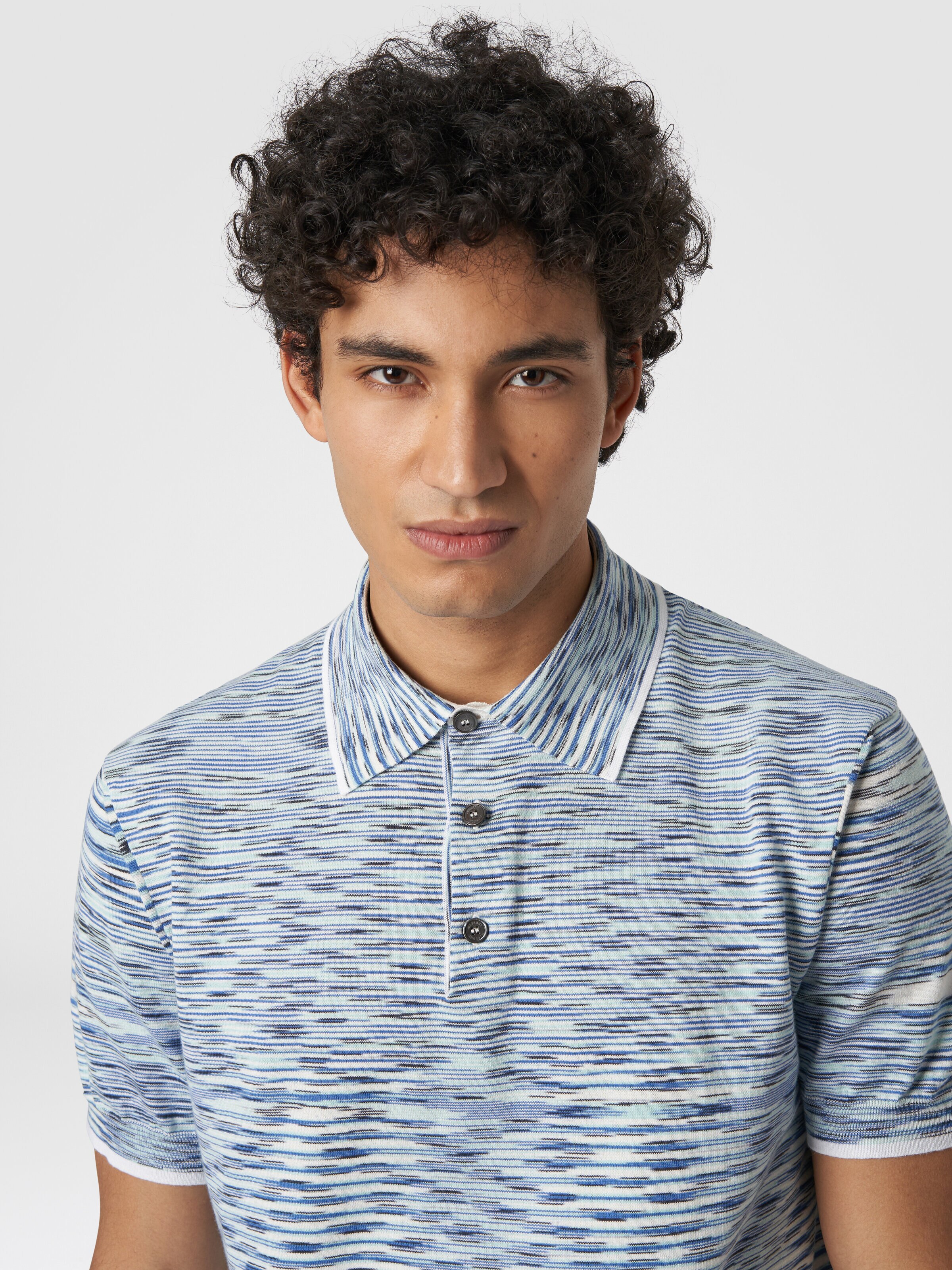 Polo de algodón flameado, Multicolor  - 4