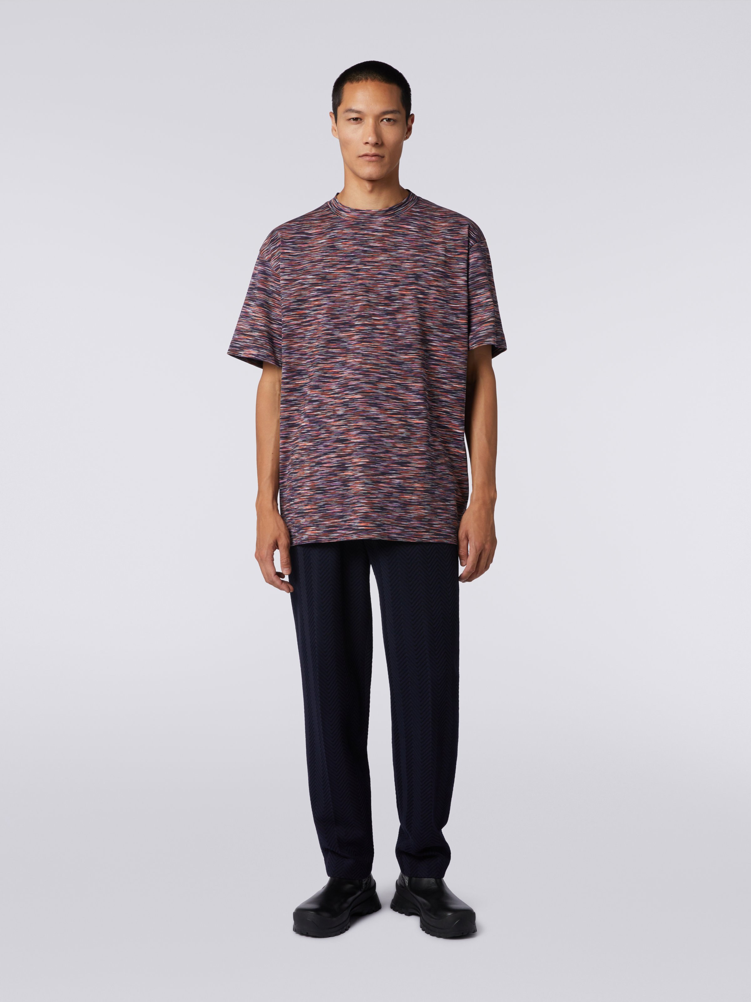 Slub cotton jersey T-shirt, Multicoloured  - 1