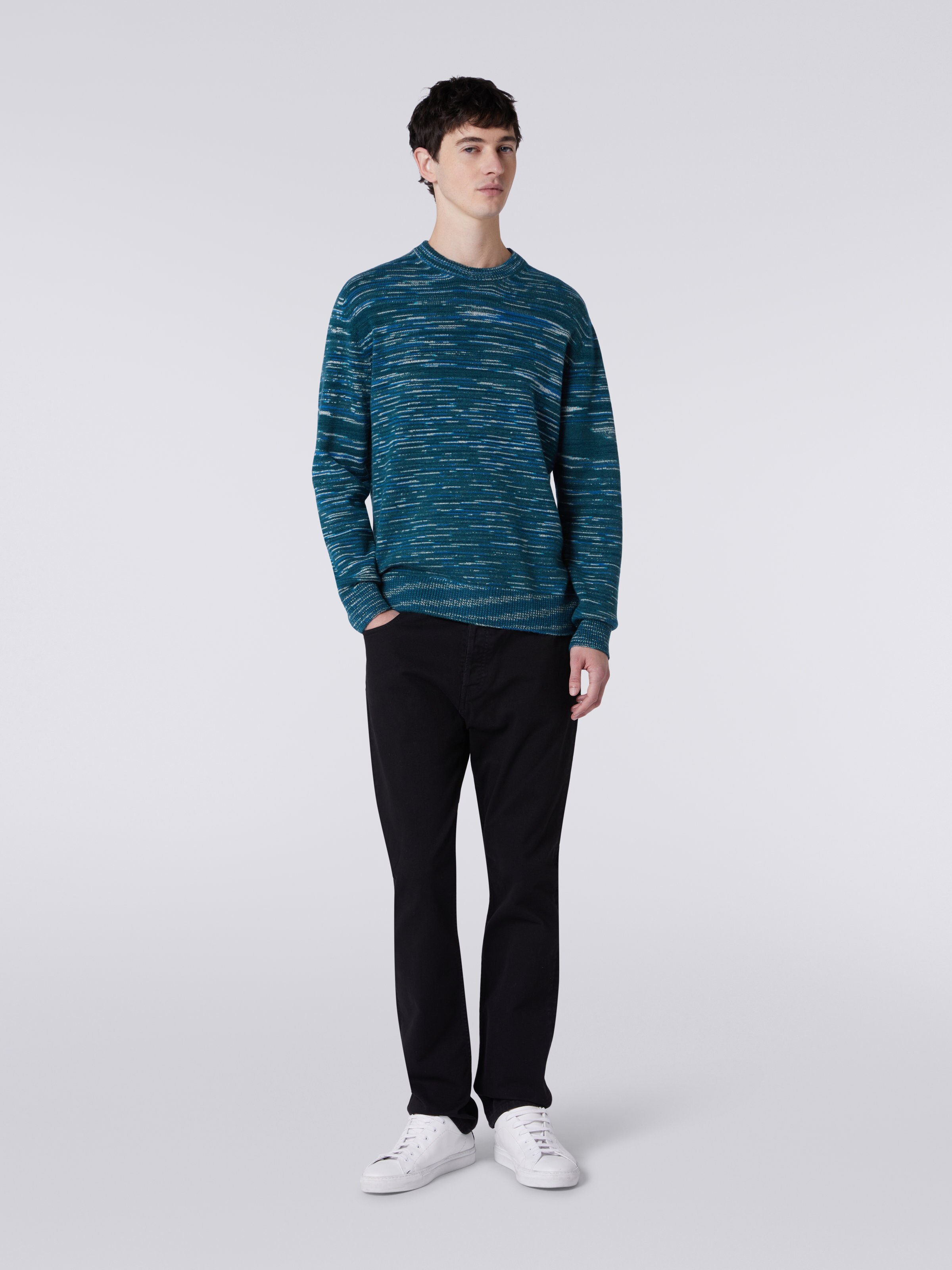 Pull à col rond en cachemire, Multicolore  - 1