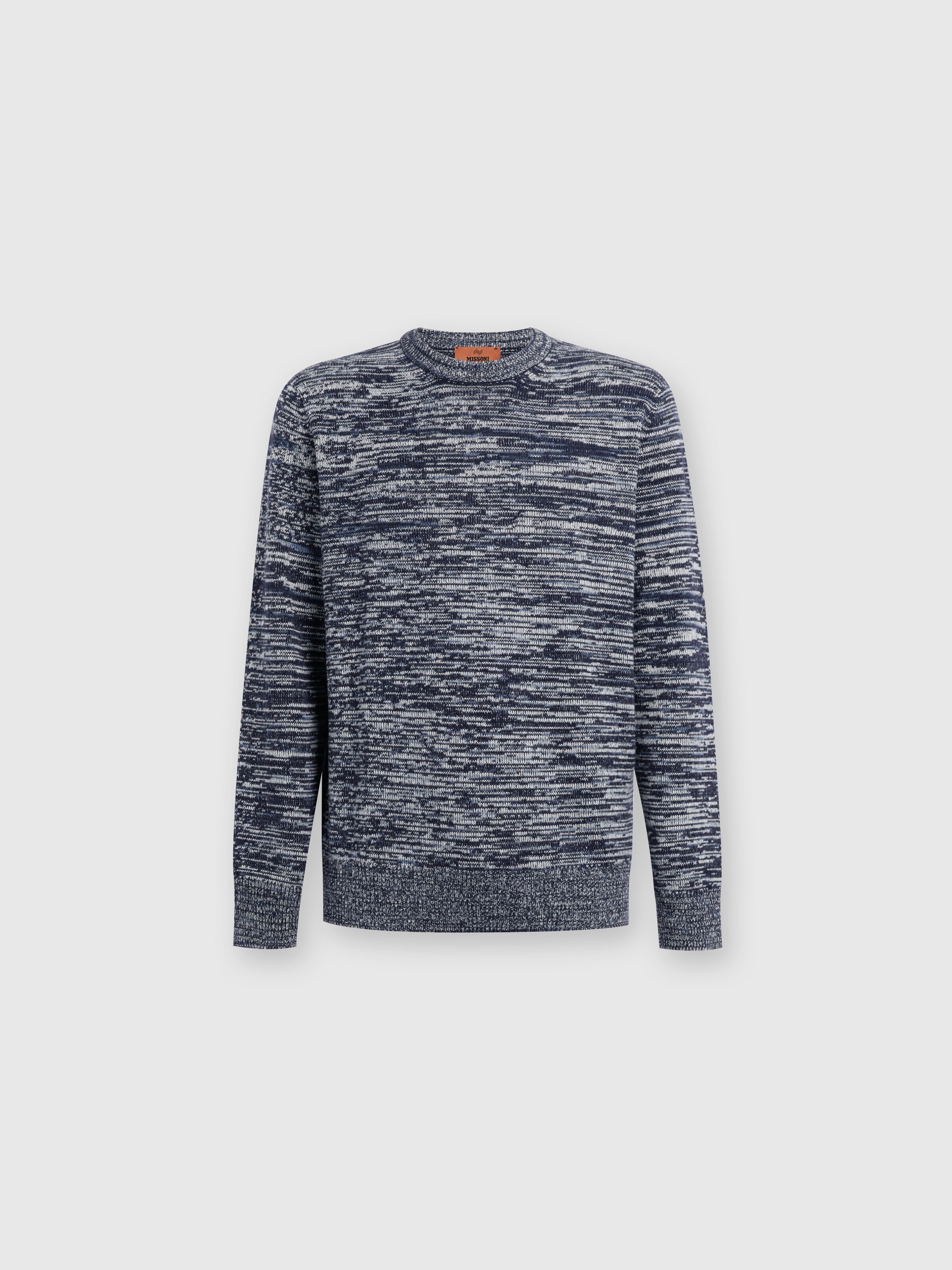 Cashmere crew-neck pullover, Blue - 0