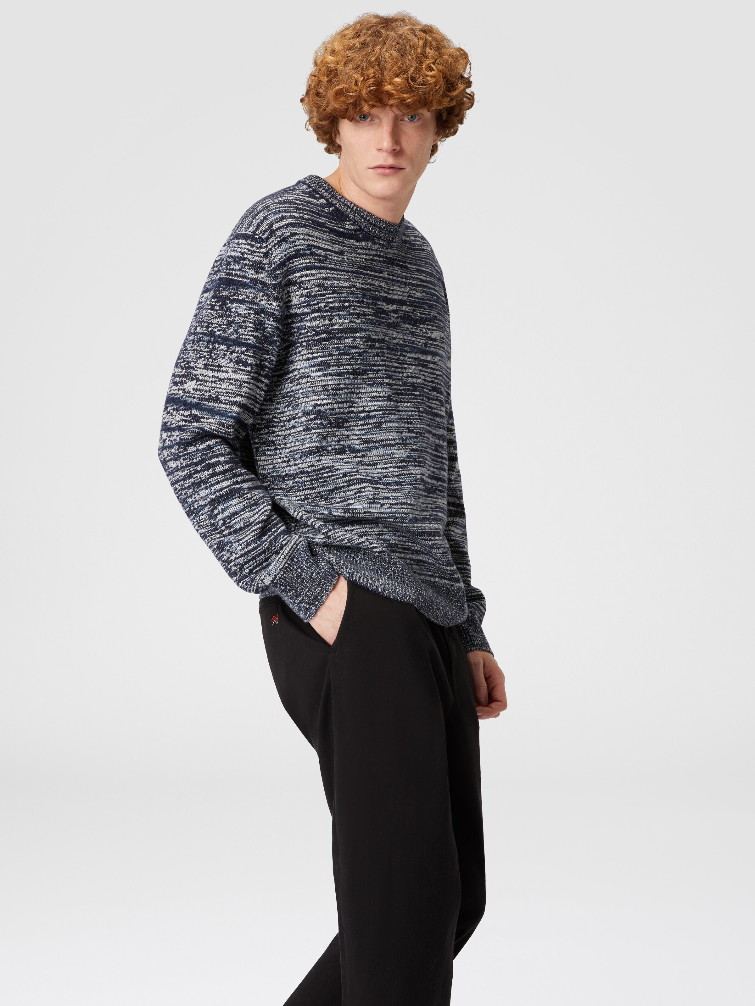 Cashmere crew-neck pullover, Blue - 3