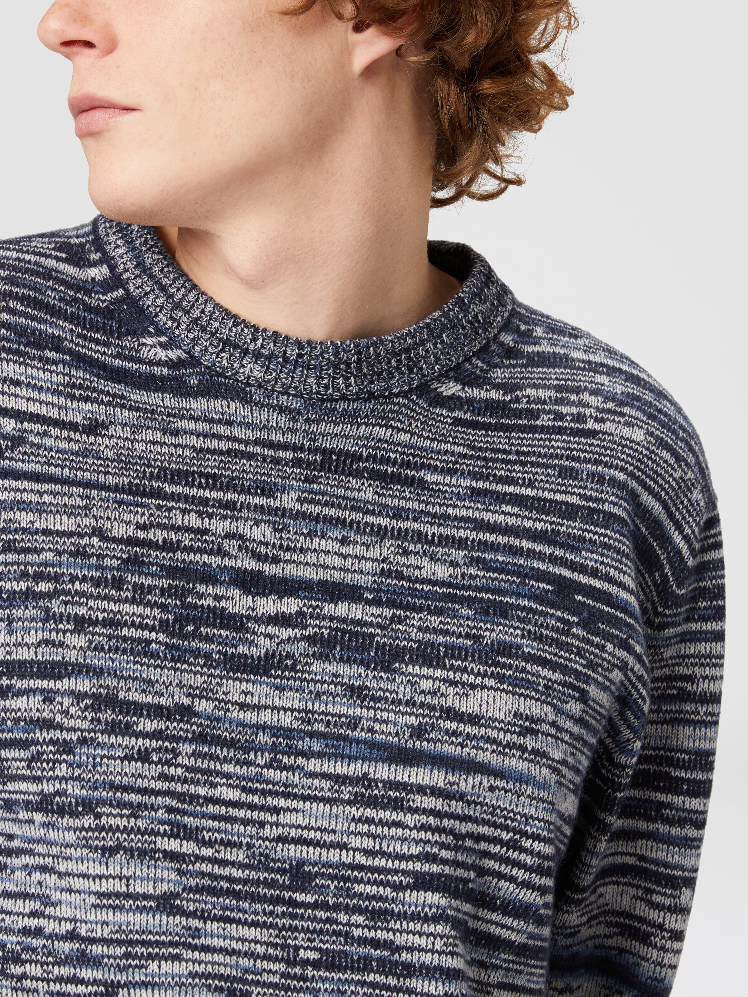 Cashmere crew-neck pullover, Blue - 4