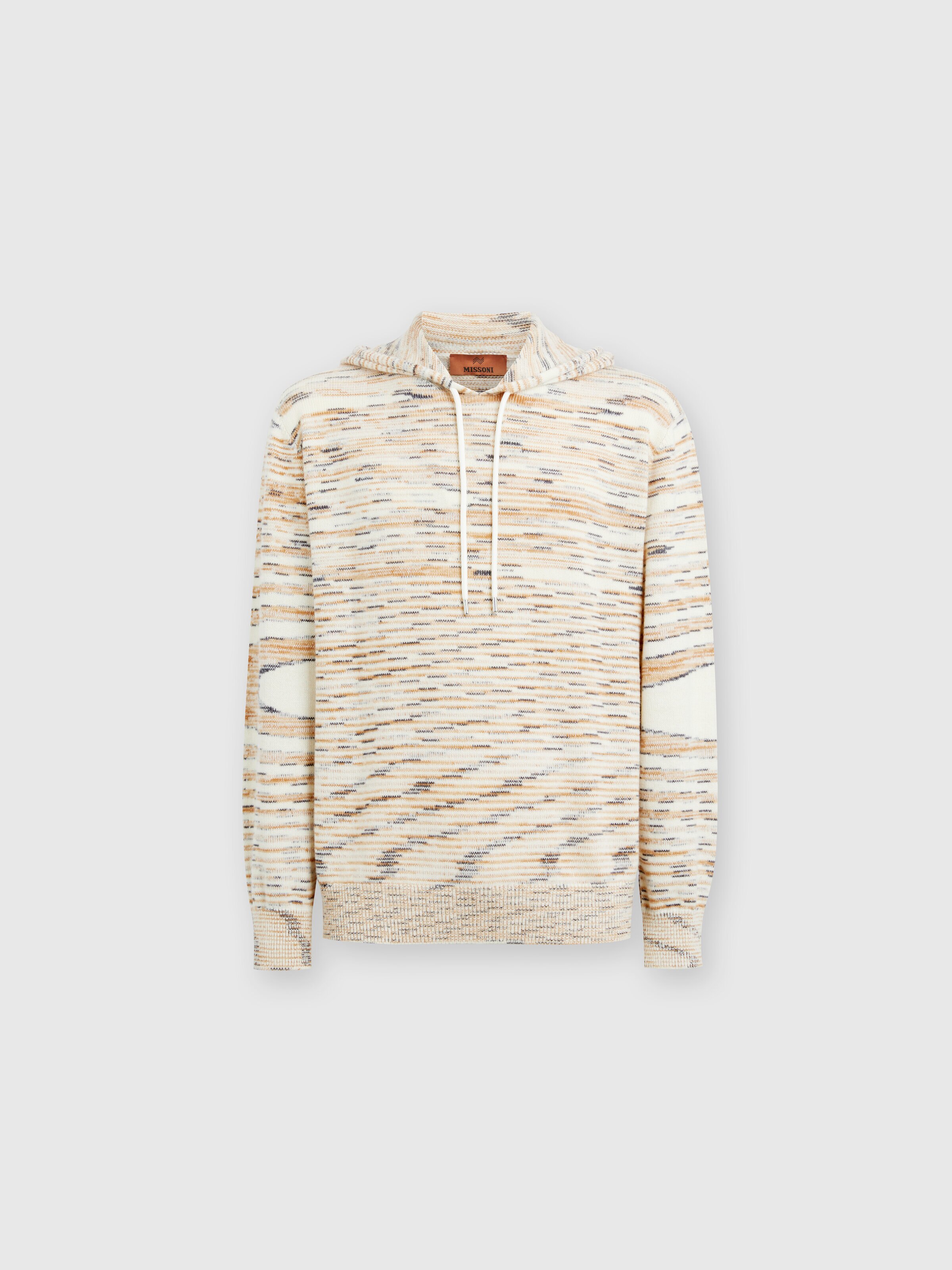 Sudadera con capucha de cachemir Mélange, Beige - 0
