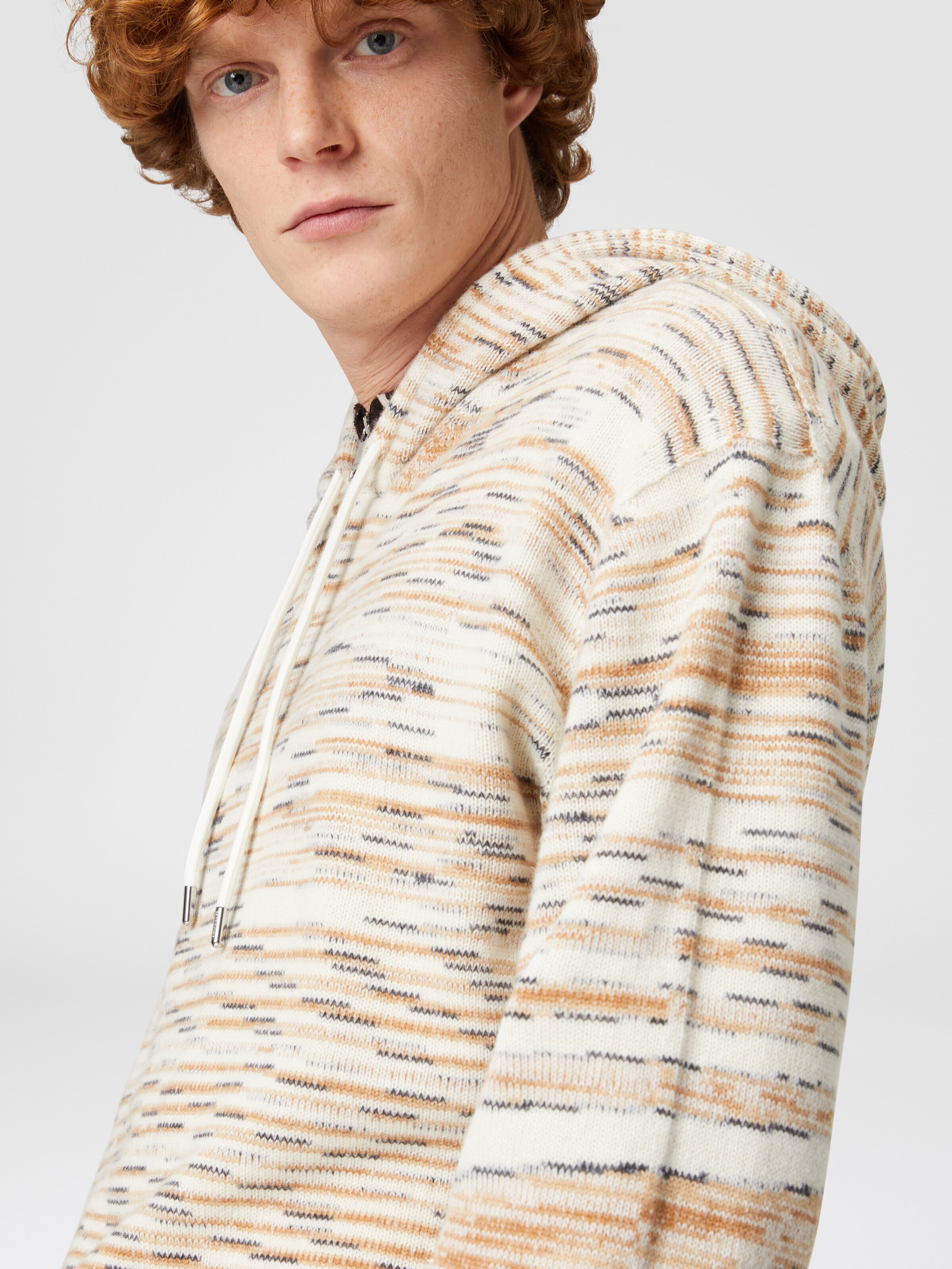 Sudadera con capucha de cachemir Mélange, Beige - 4
