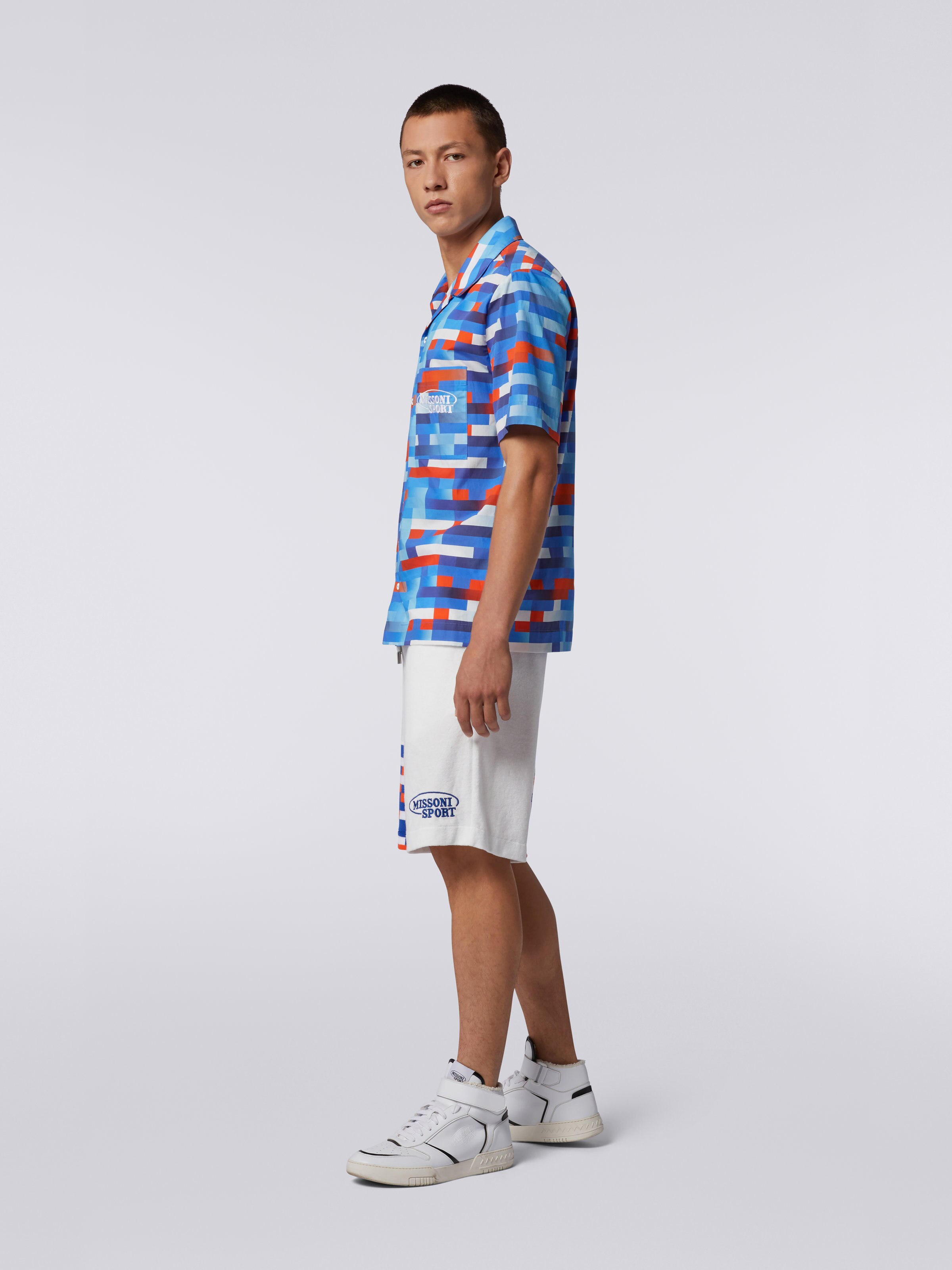 Chemise style bowling en coton à manches courtes, Multicolore  - 2