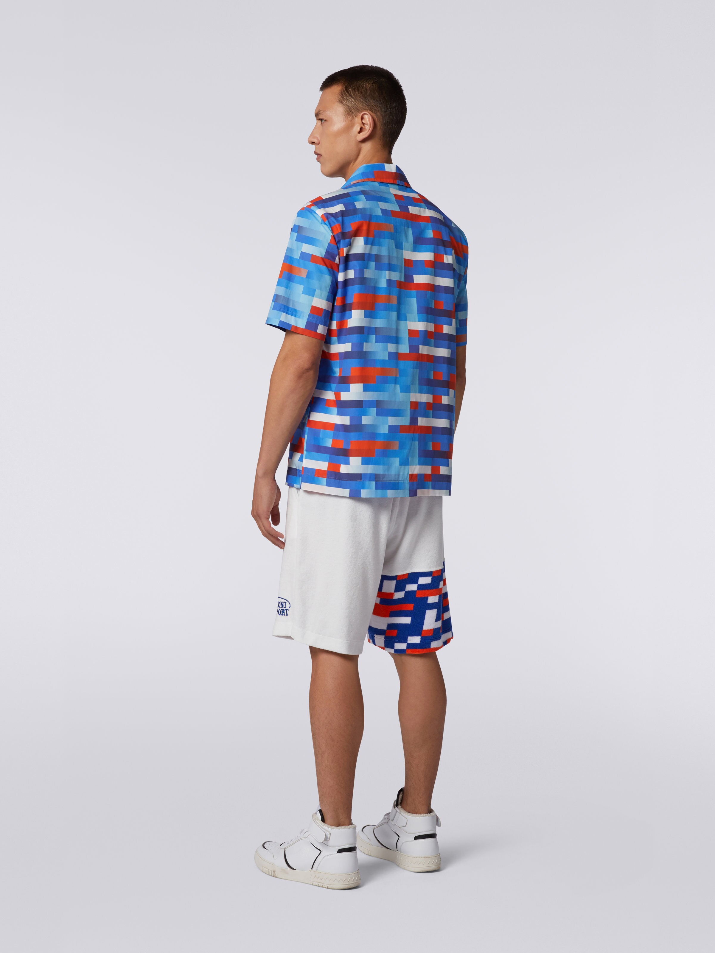 Chemise style bowling en coton à manches courtes, Multicolore  - 3