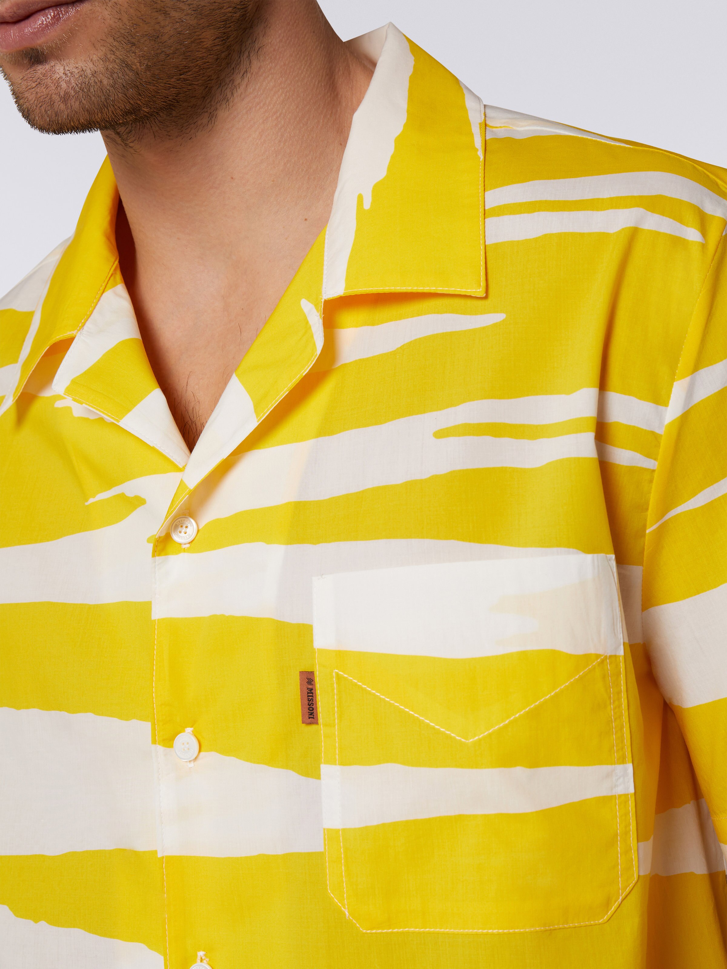 Short-sleeved cotton bowling shirt, Multicoloured  - 4