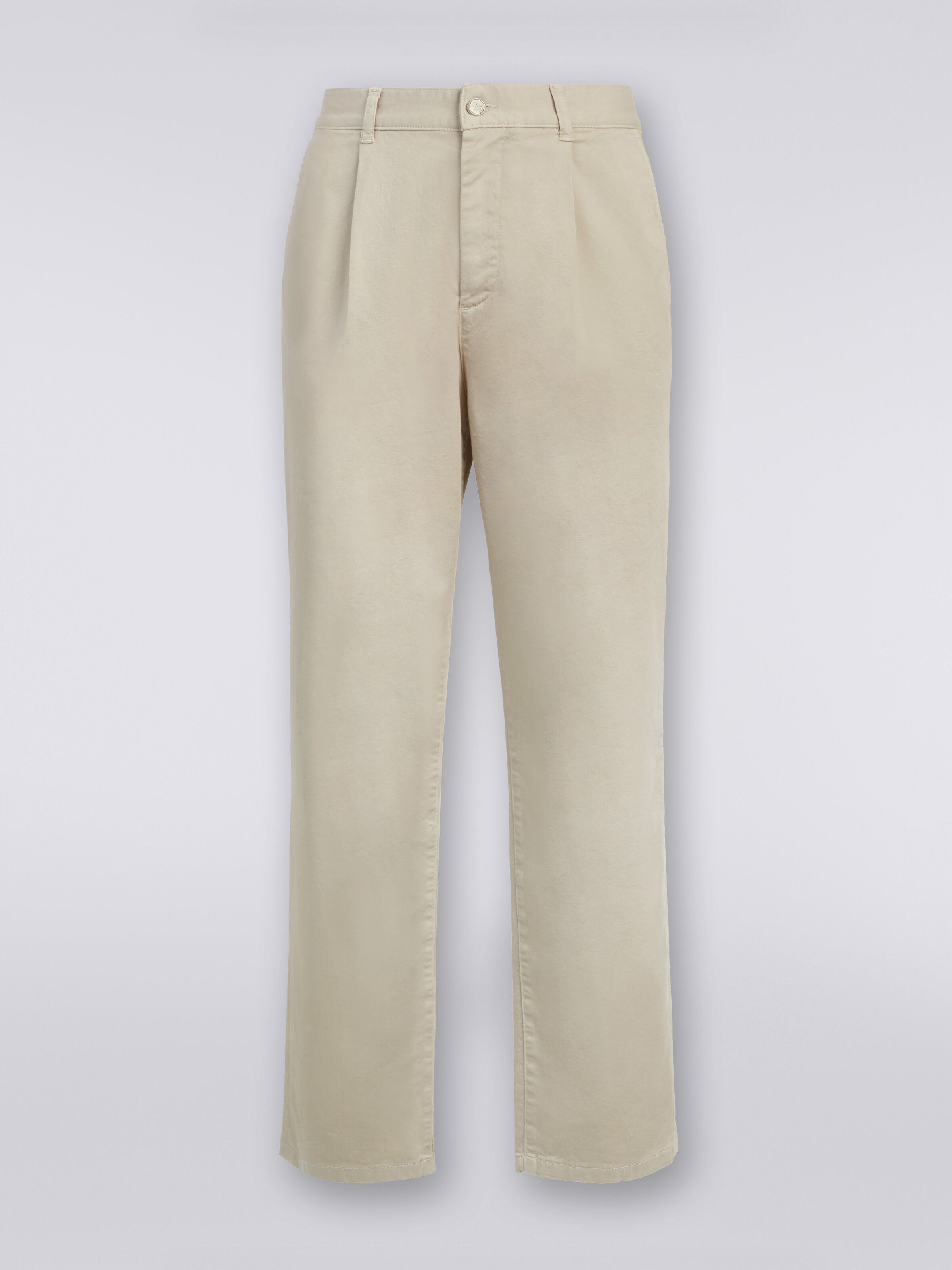Cotton chino trousers , Silver - 0