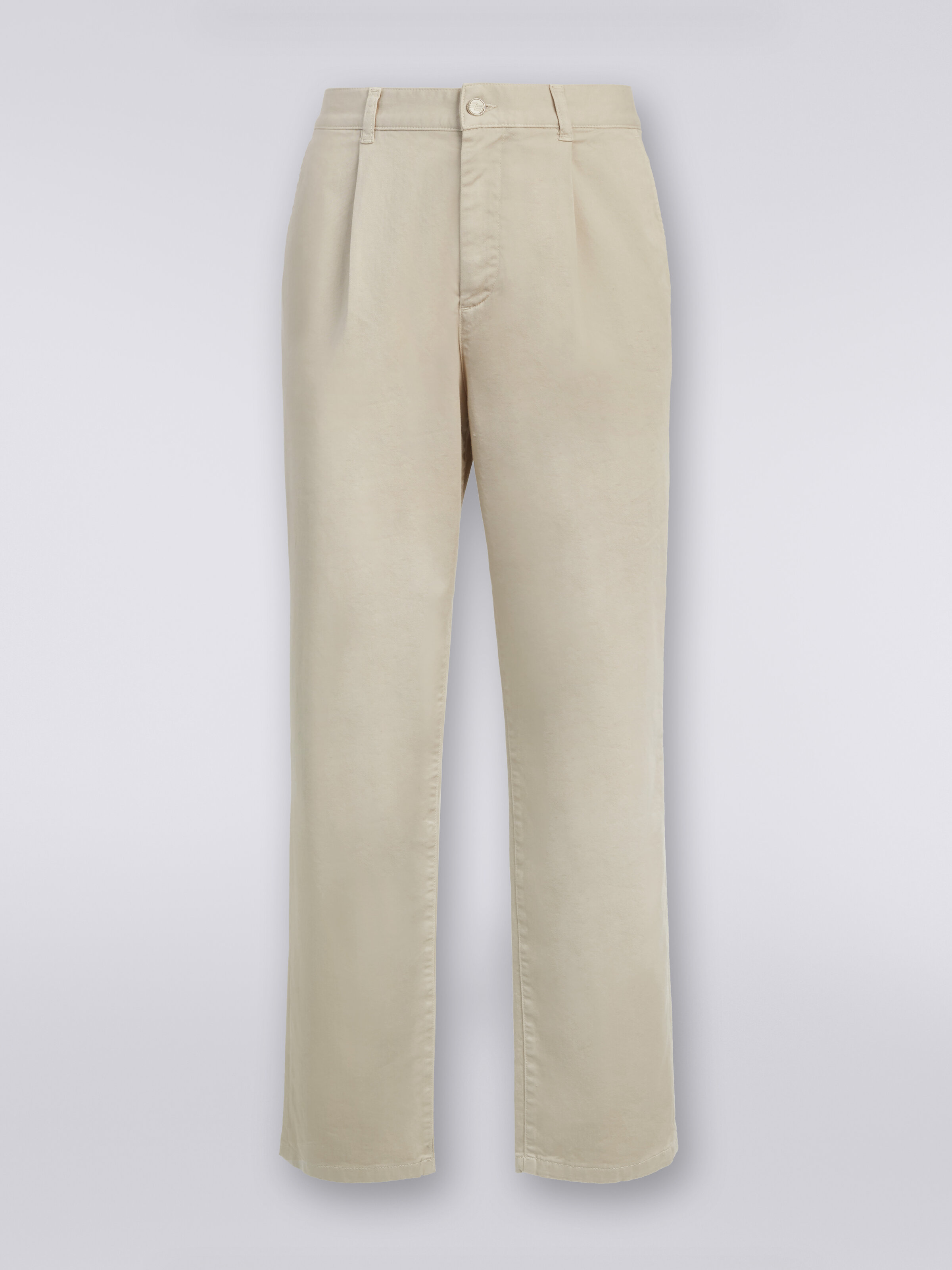 Pantaloni chino  in cotone, Argento - 0