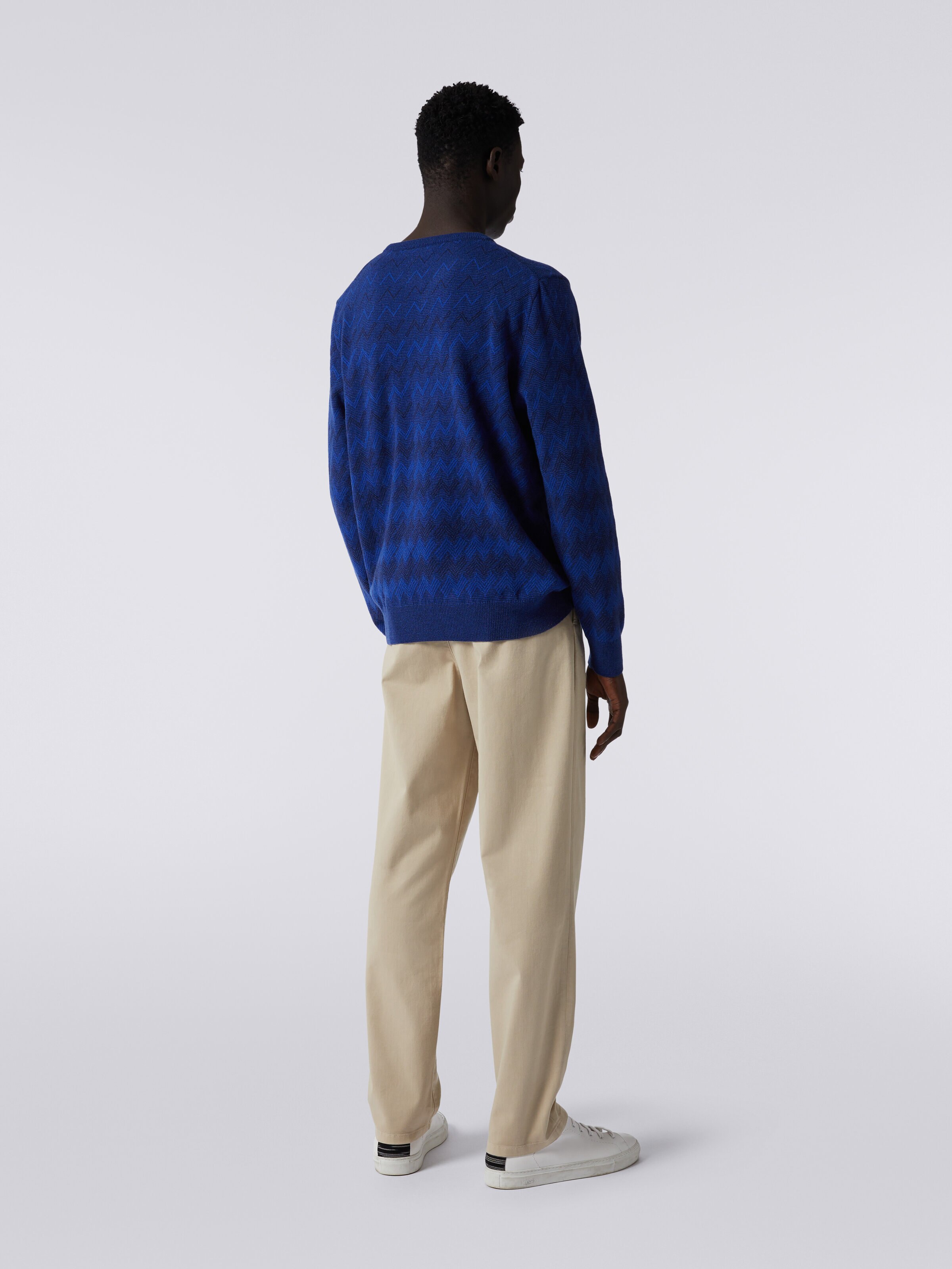 Pantaloni chino  in cotone, Argento - 3