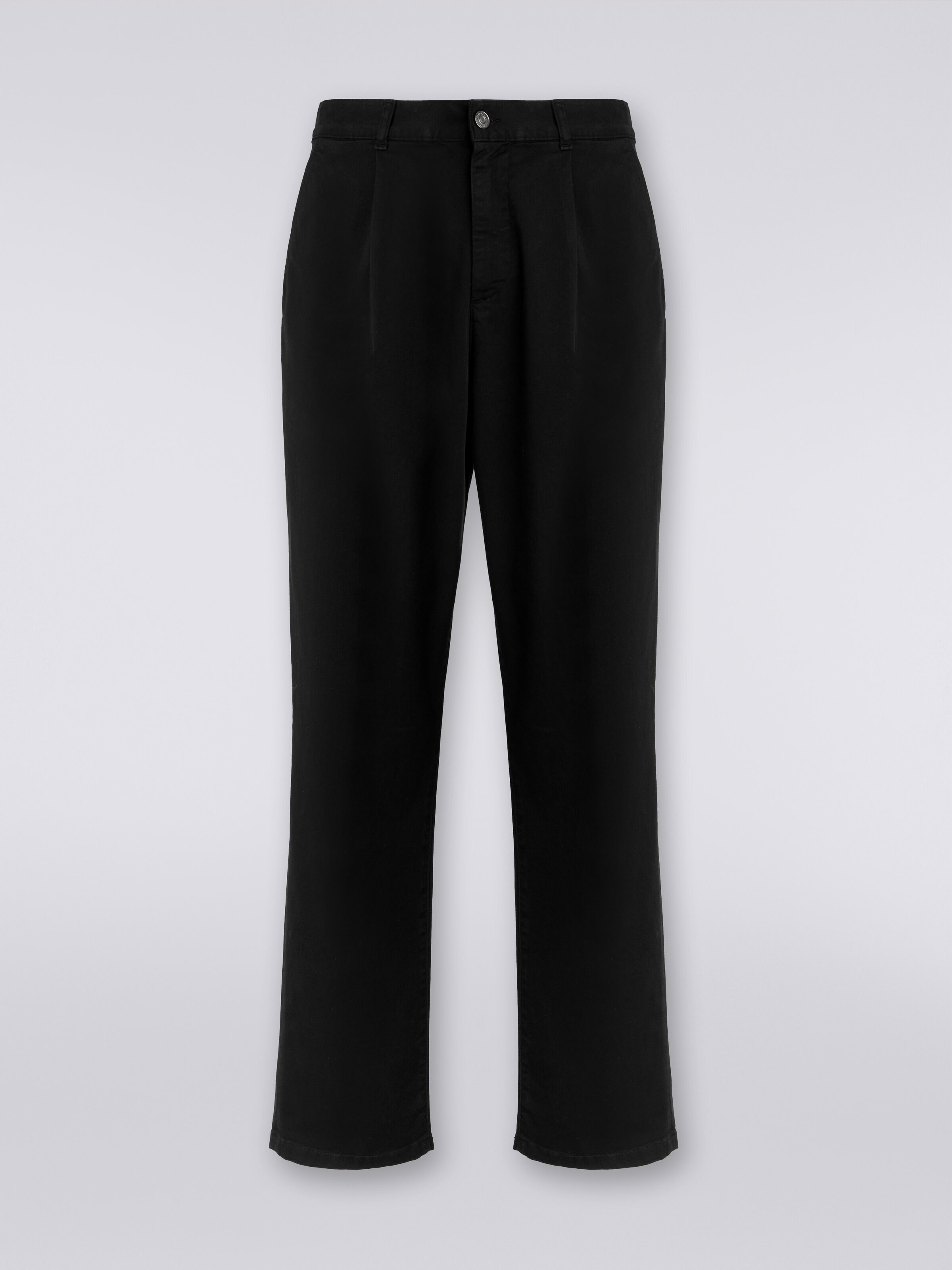 Pantalones chinos de algodón, Negro - 0