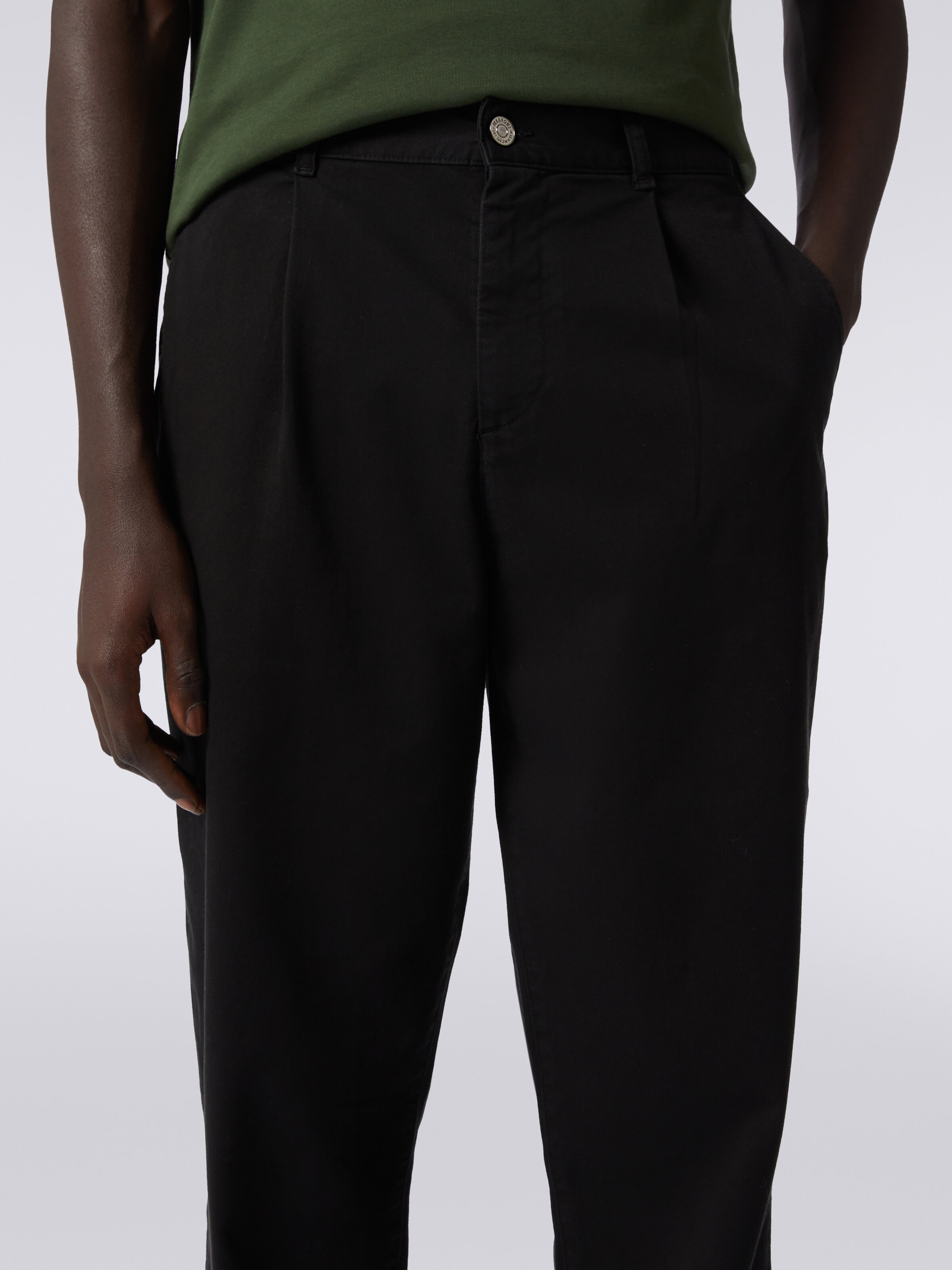 Pantalones chinos de algodón, Negro - 4