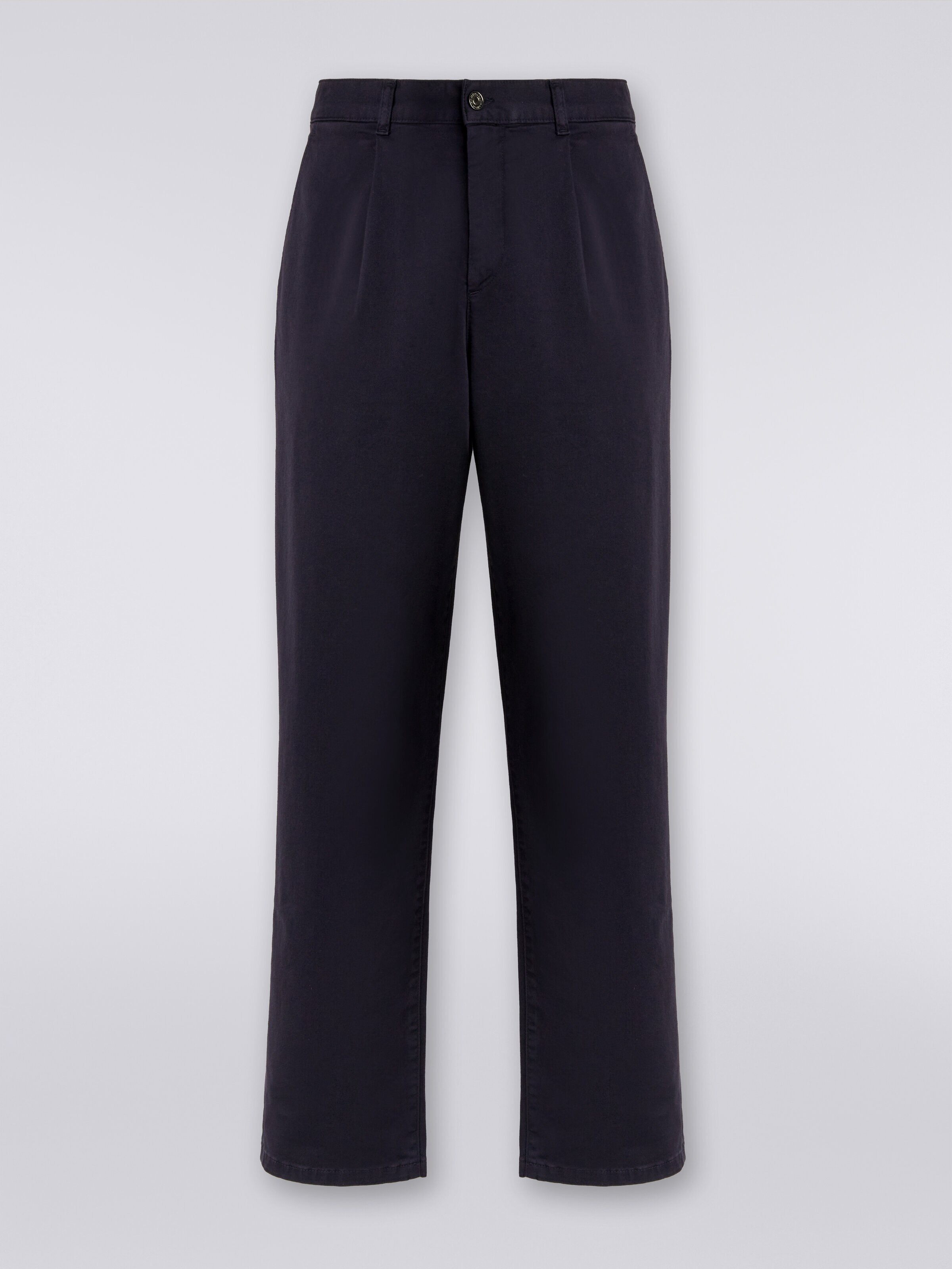 Chino Pants in Cotton, Dark Blue - 0