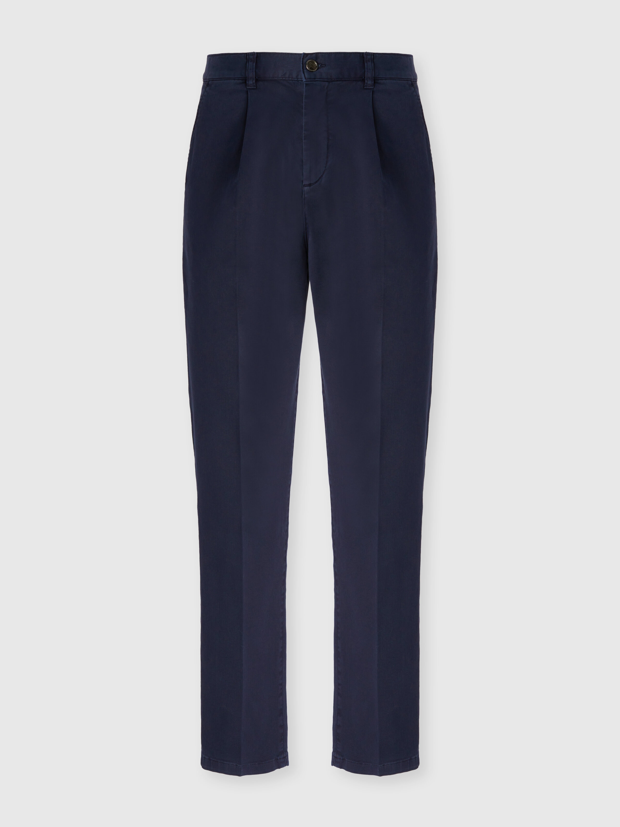 Chino Pants in Cotton, Blue - 0