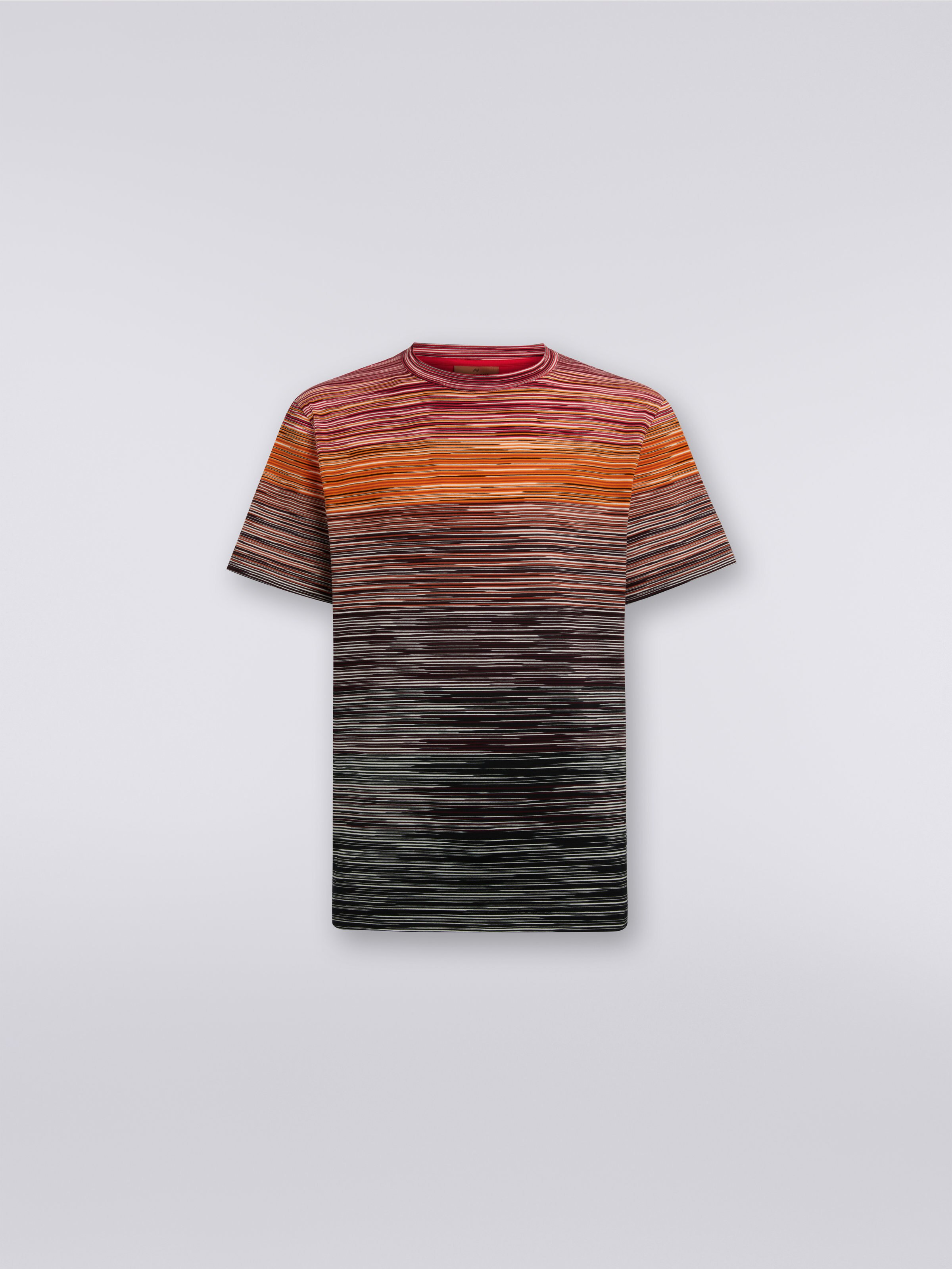 Camiseta en tejido jersey de algodón flameado, Multicolor  - 0