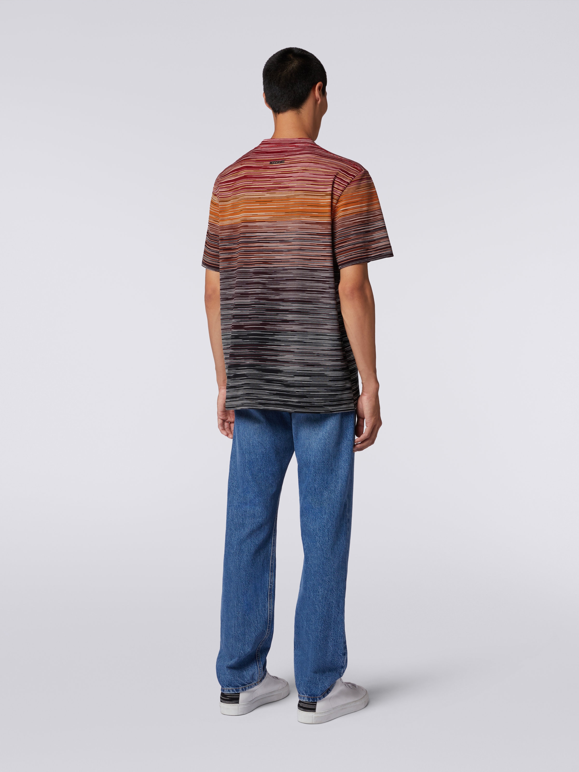 T-shirt en jersey de coton flammé , Multicolore  - 3