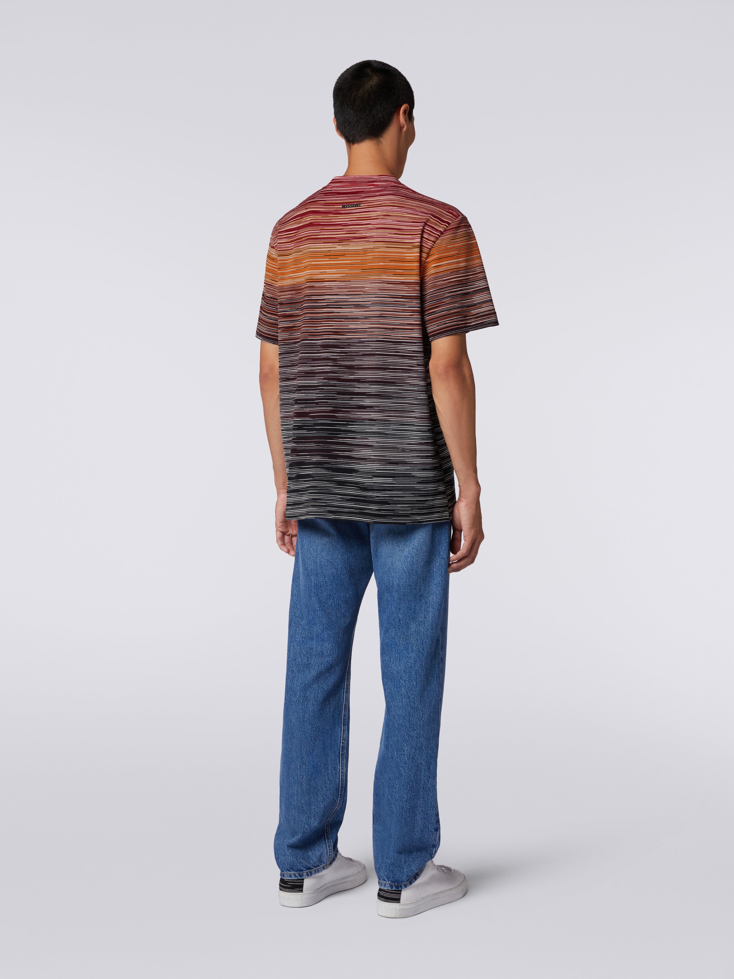 Camiseta en tejido jersey de algodón flameado, Multicolor  - 3