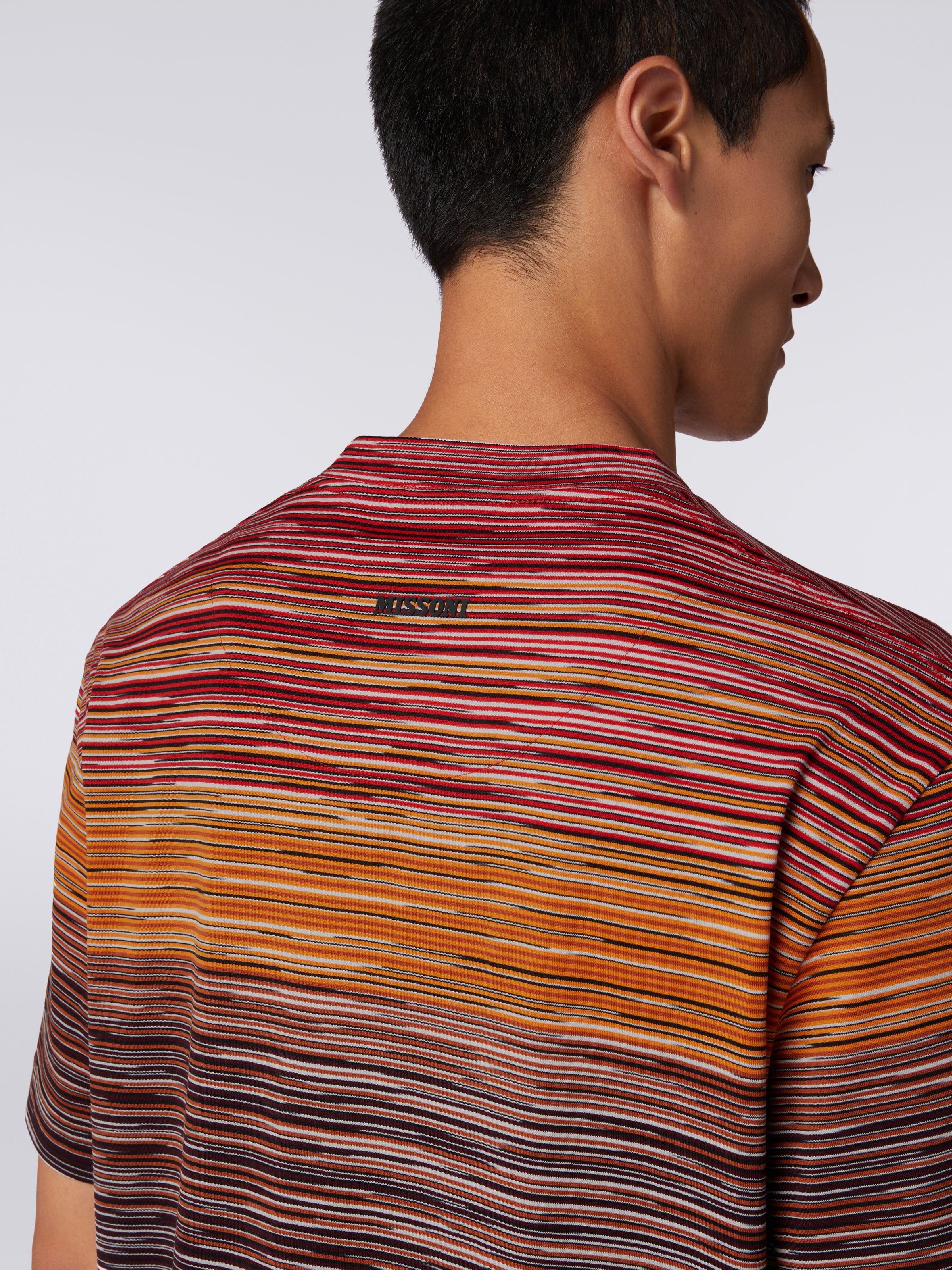 Camiseta en tejido jersey de algodón flameado, Multicolor  - 4