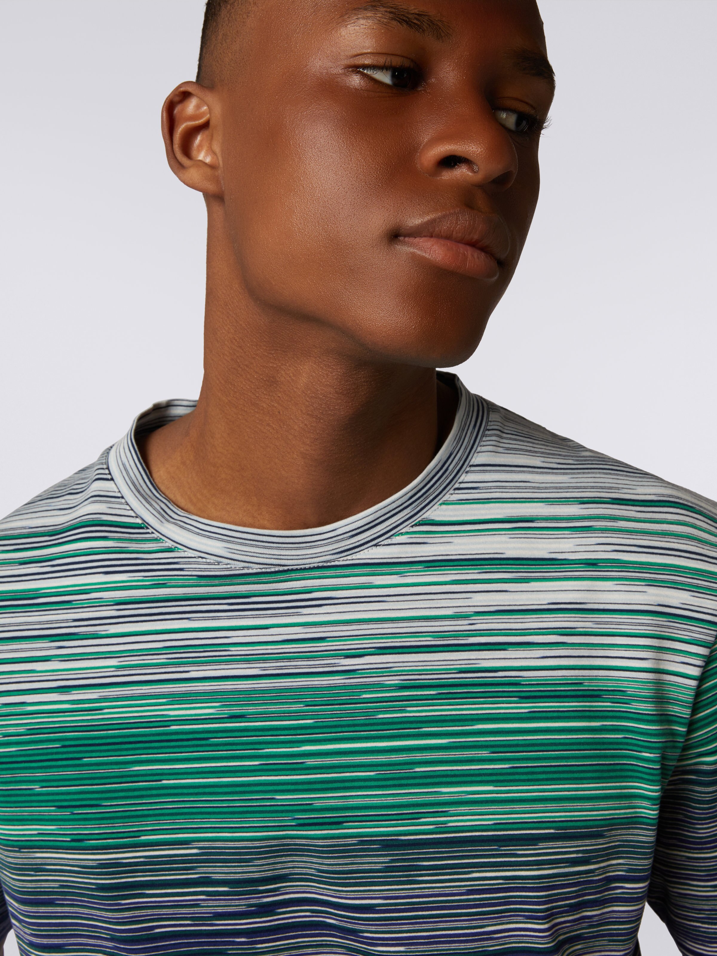 Slub cotton jersey T-shirt, Multicoloured  - 4