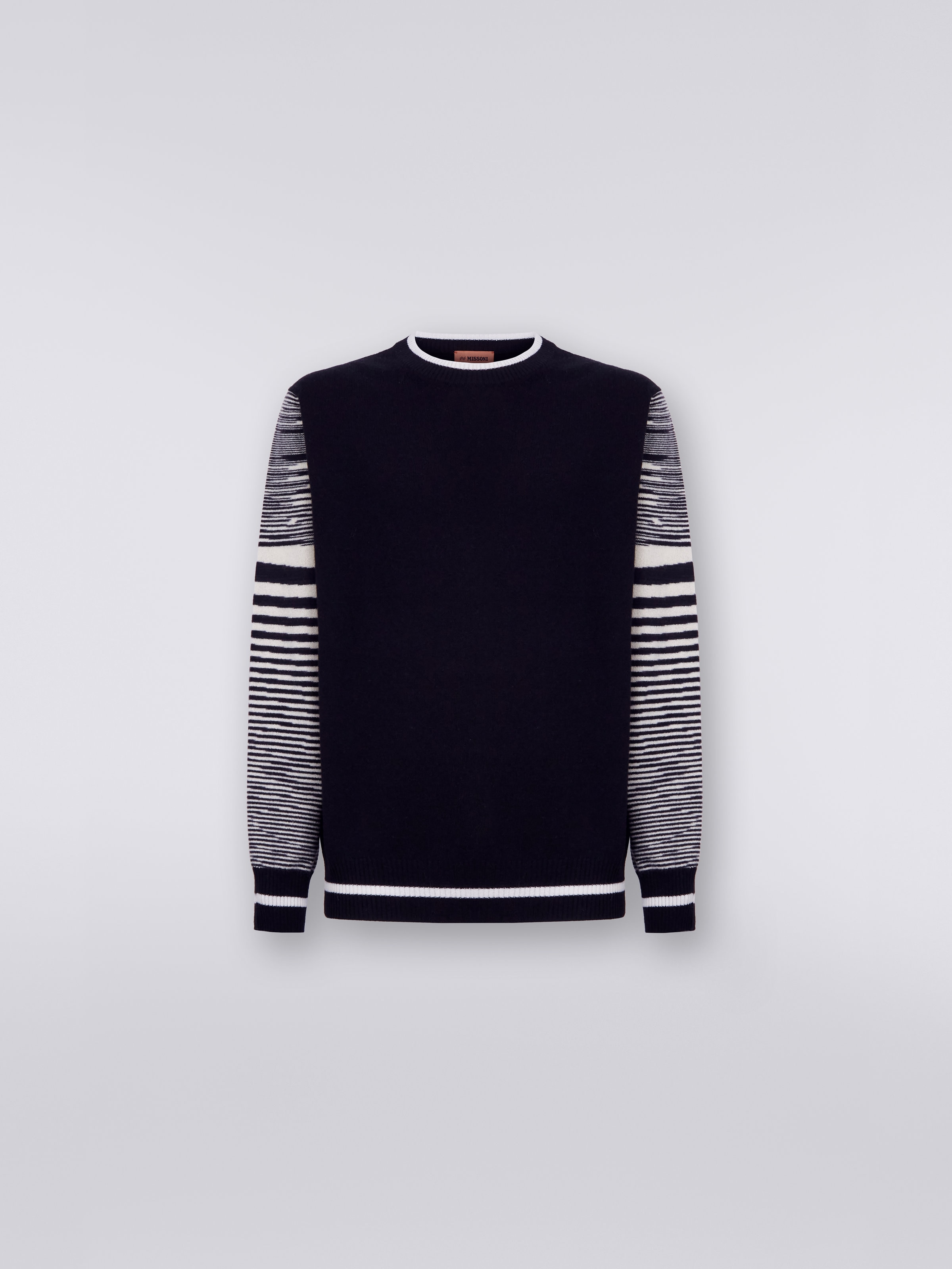 Kaschmirpullover mit Rundhalsausschnitt, Schwarz    - 0