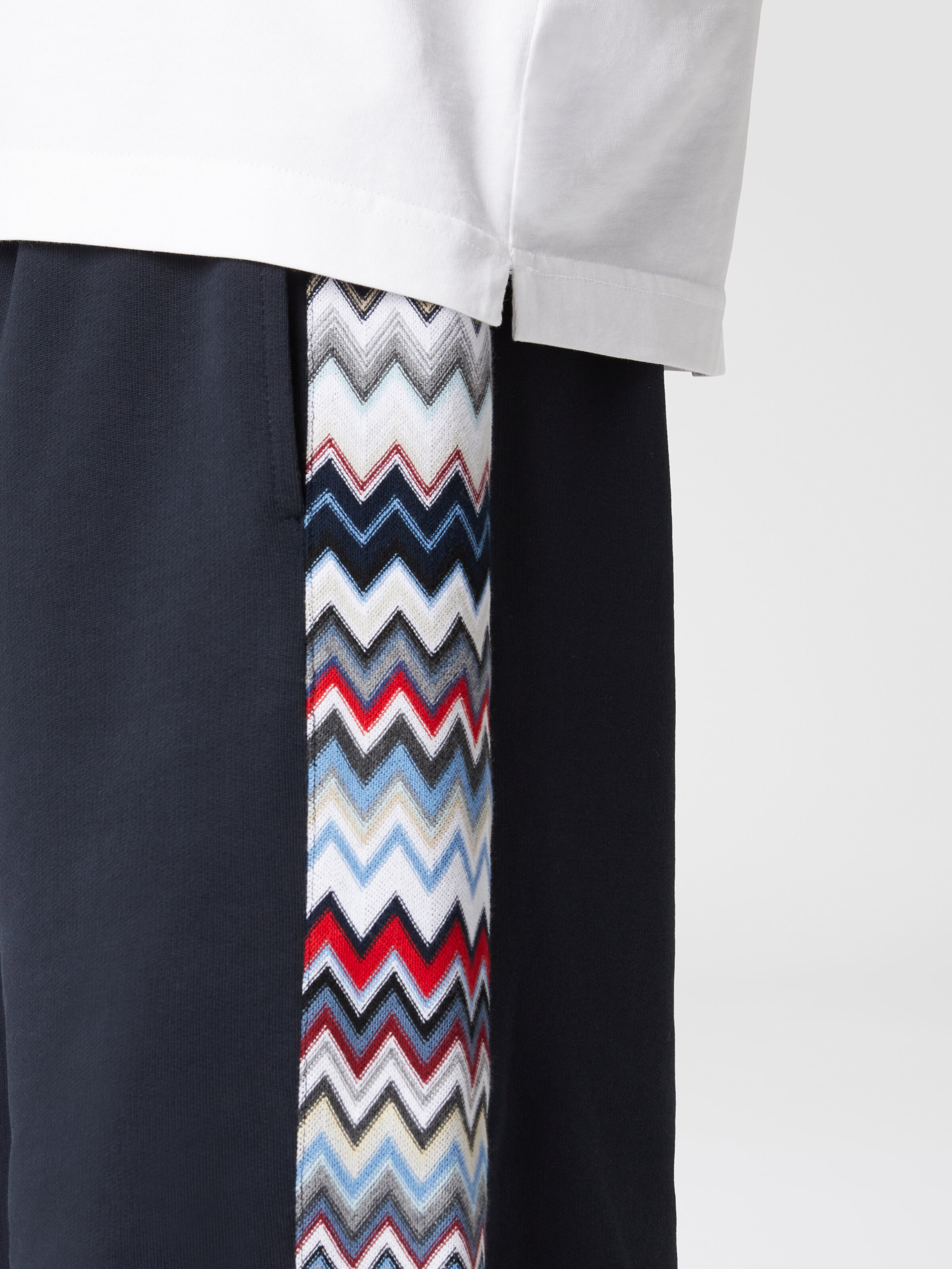 Pantalones cortos de algodón con inserciones de espigas, Multicolor  - 4