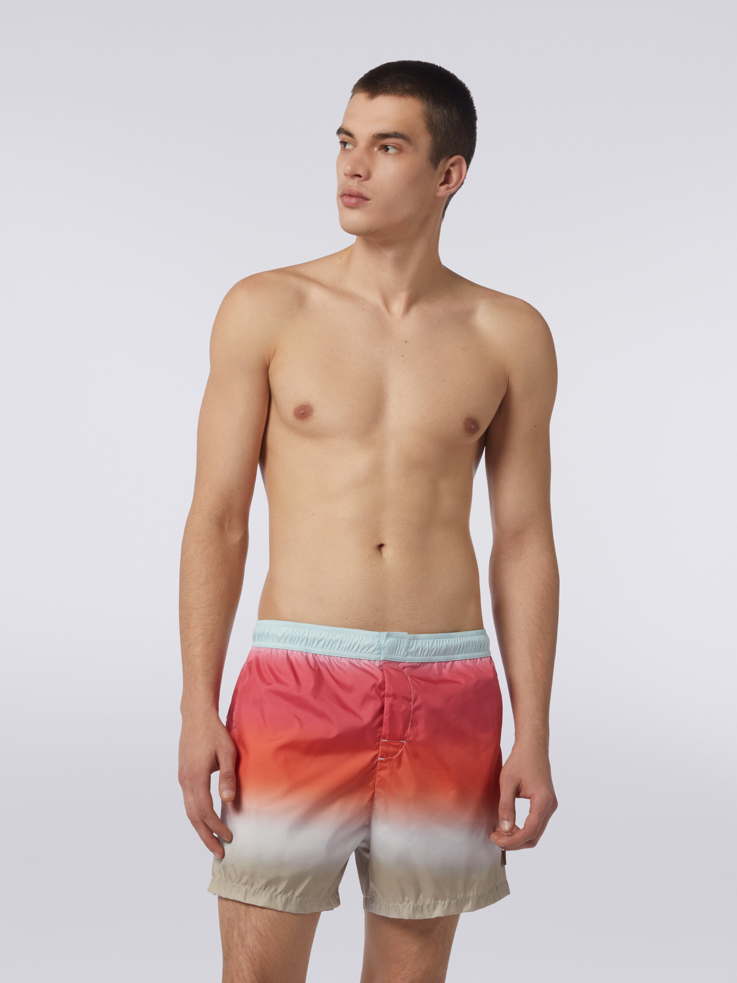 Dégradé print swimming trunks, Multicoloured  - 1