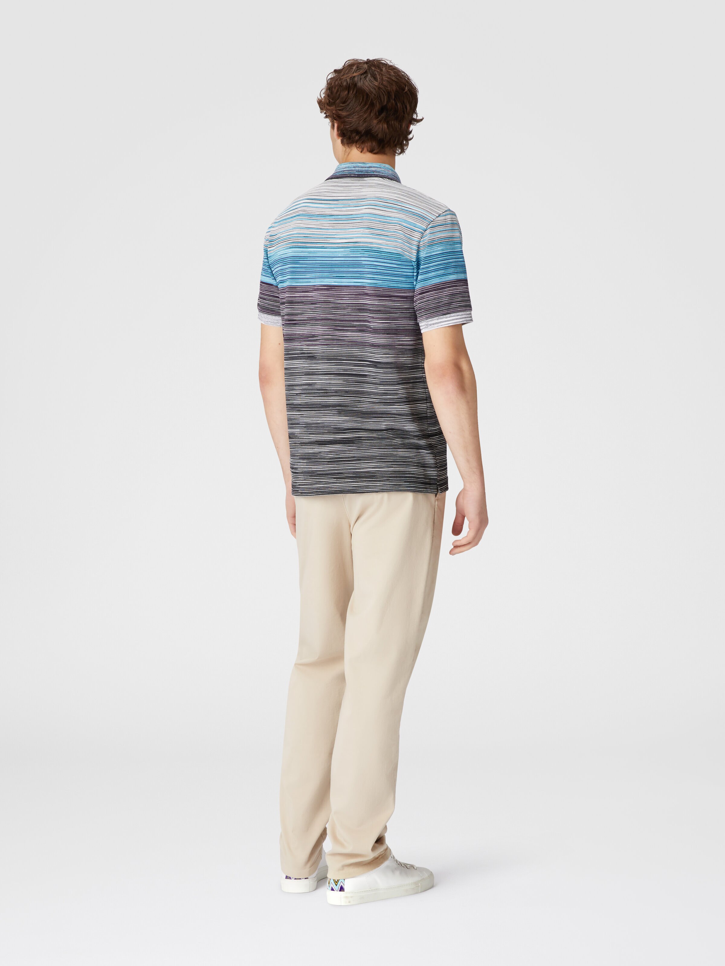 Polo de piqué de algodón flameado, Multicolor  - 2