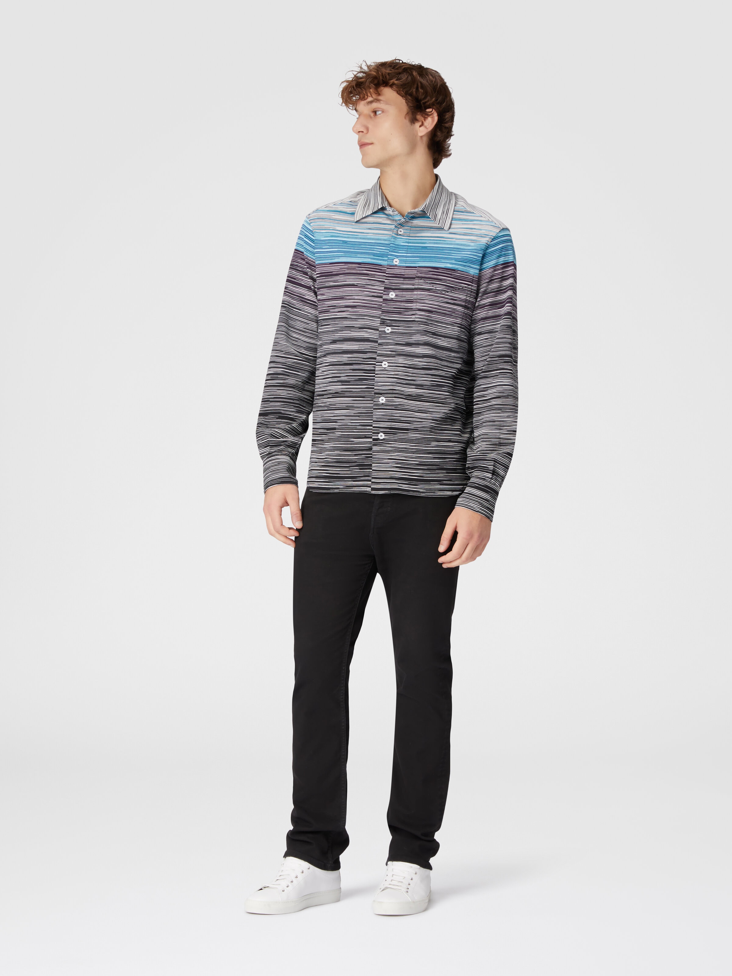 Slub cotton jersey shirt, Multicoloured  - 1