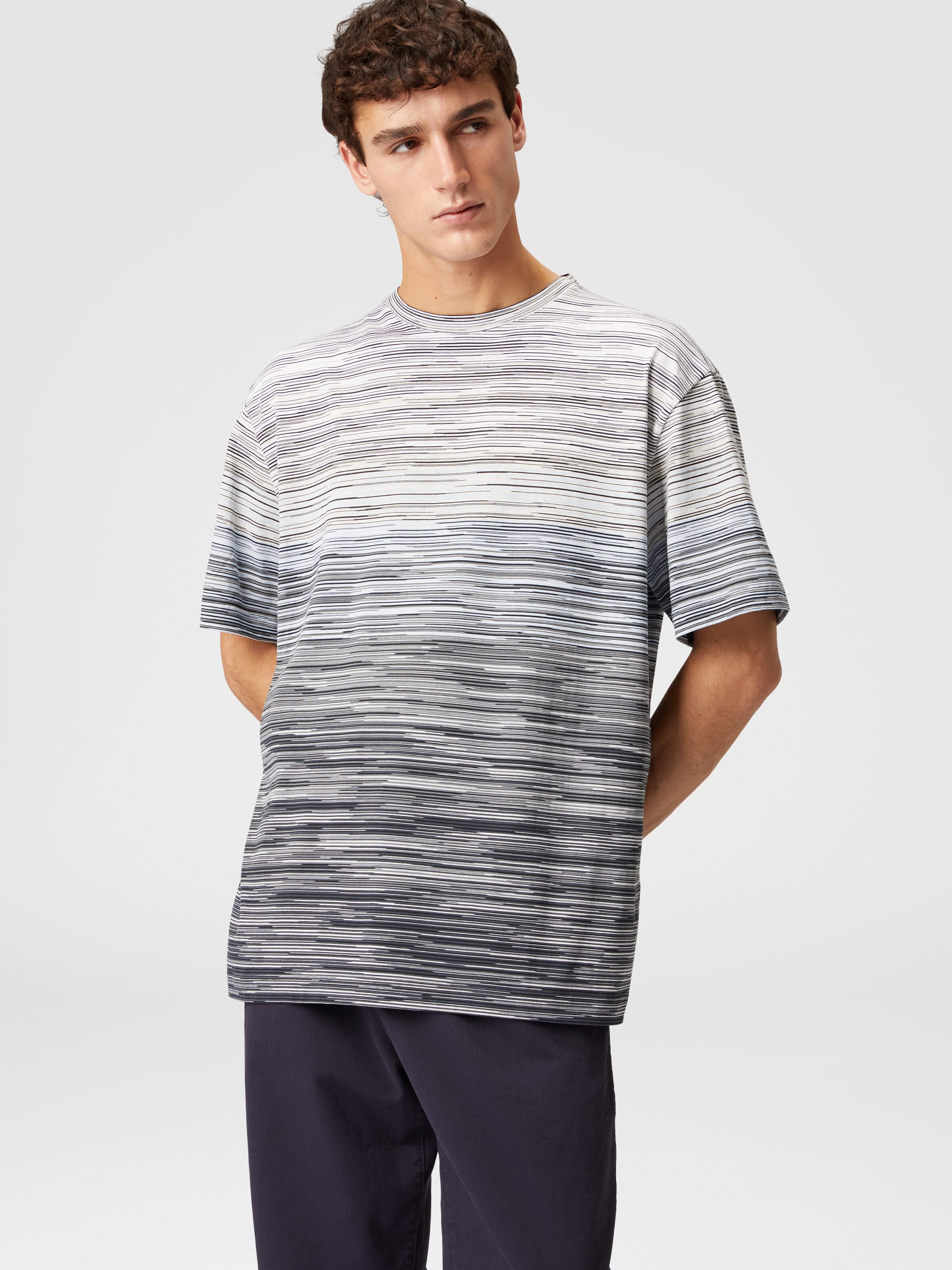 Slub cotton jersey T-shirt, Multicoloured  - 3