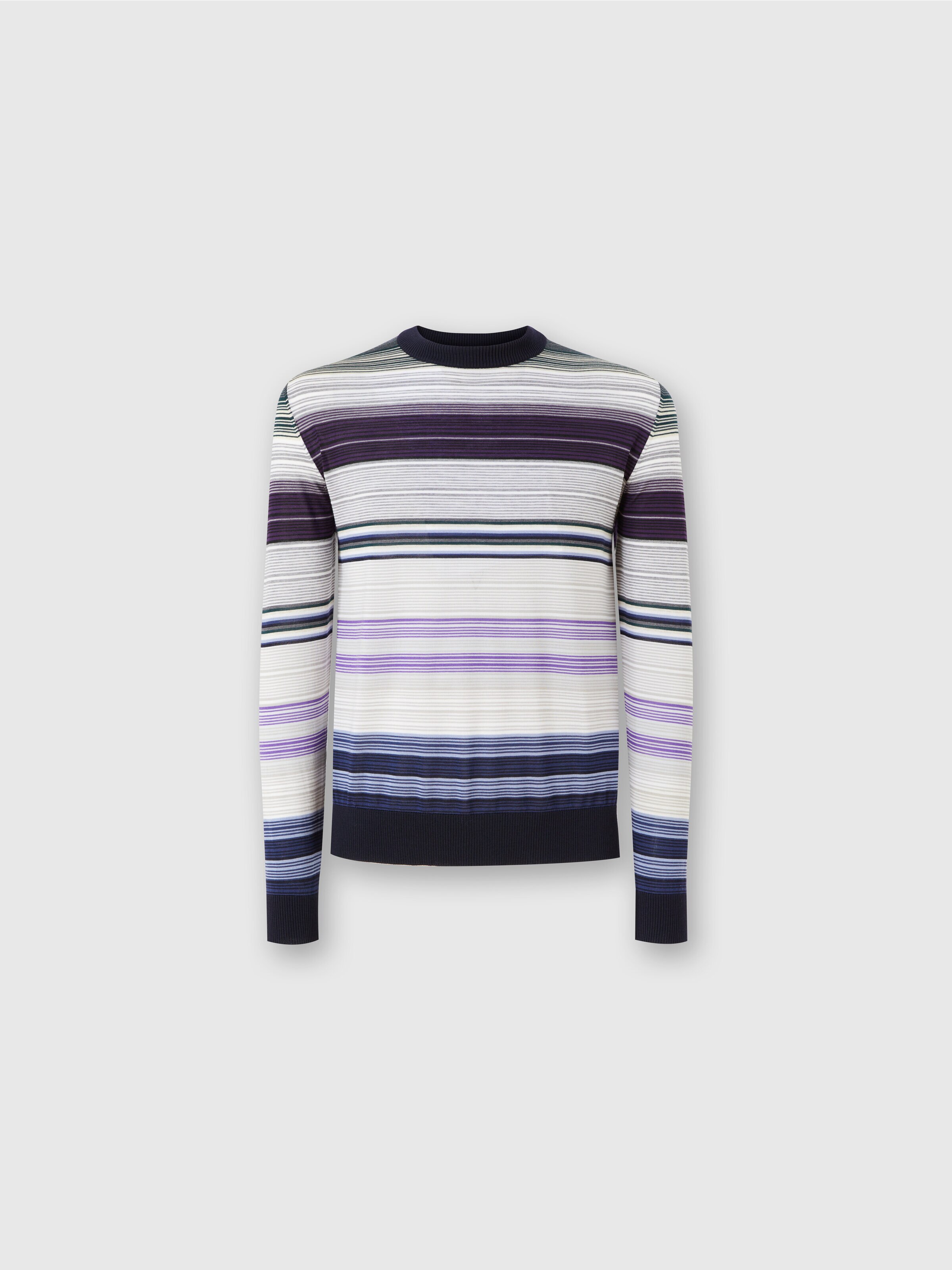 Wollpullover mit Rollkragen, Mehrfarbig  - 0
