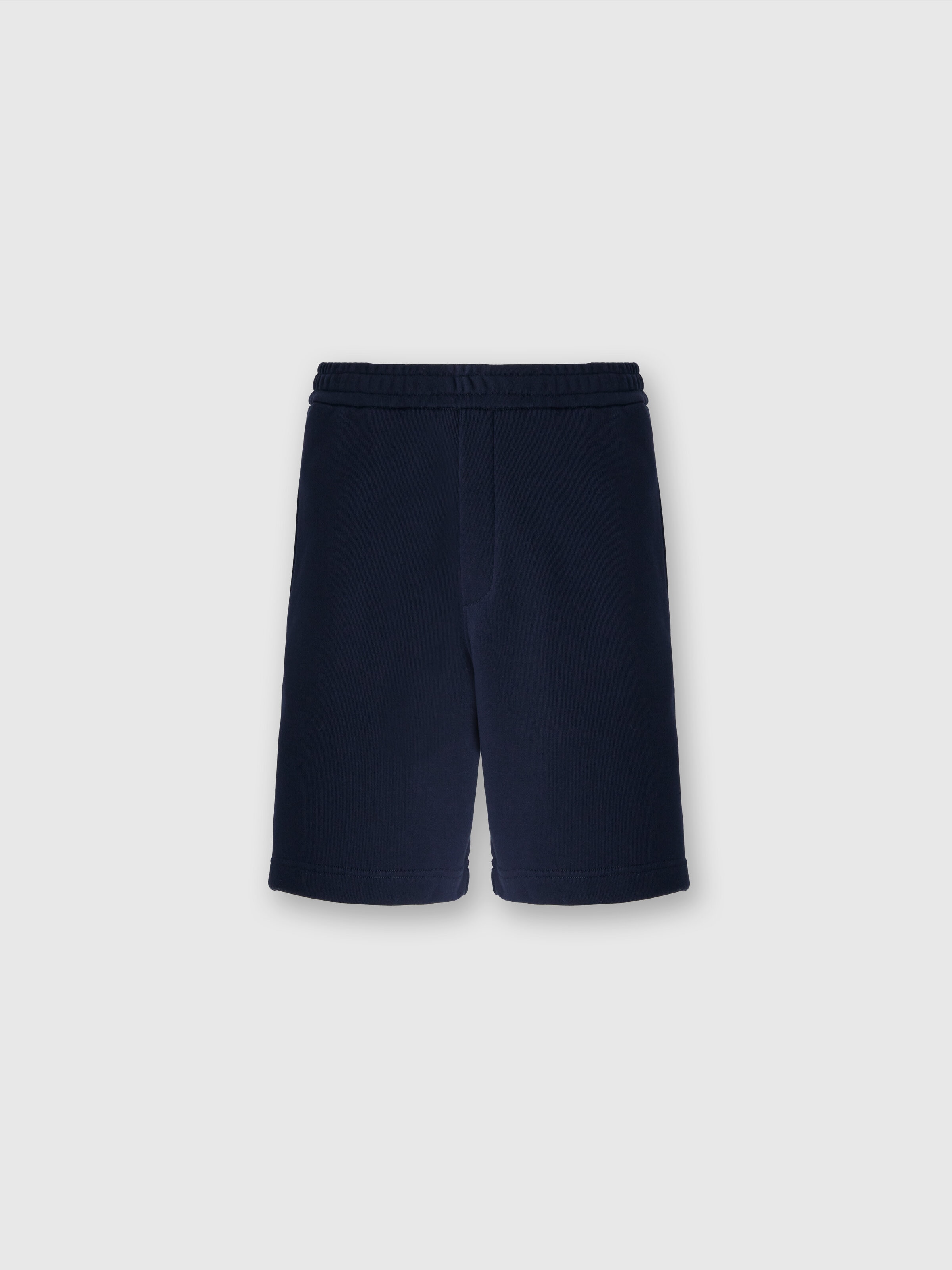 Shorts aus Baumwolle mit Zickzack-Einsatz, Blau - 0