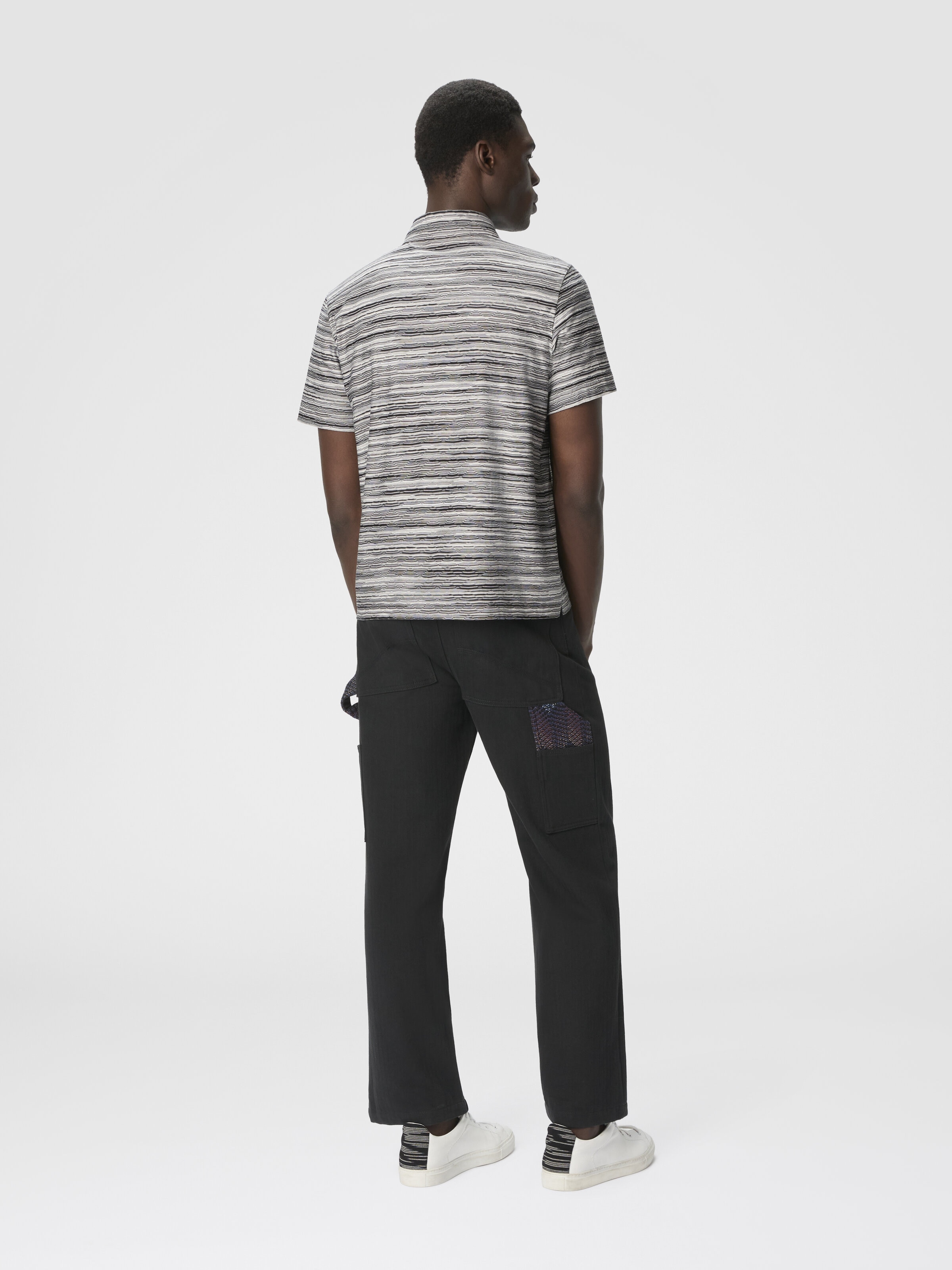 Short Sleeve Polo in Flame Jersey, Grey - 2